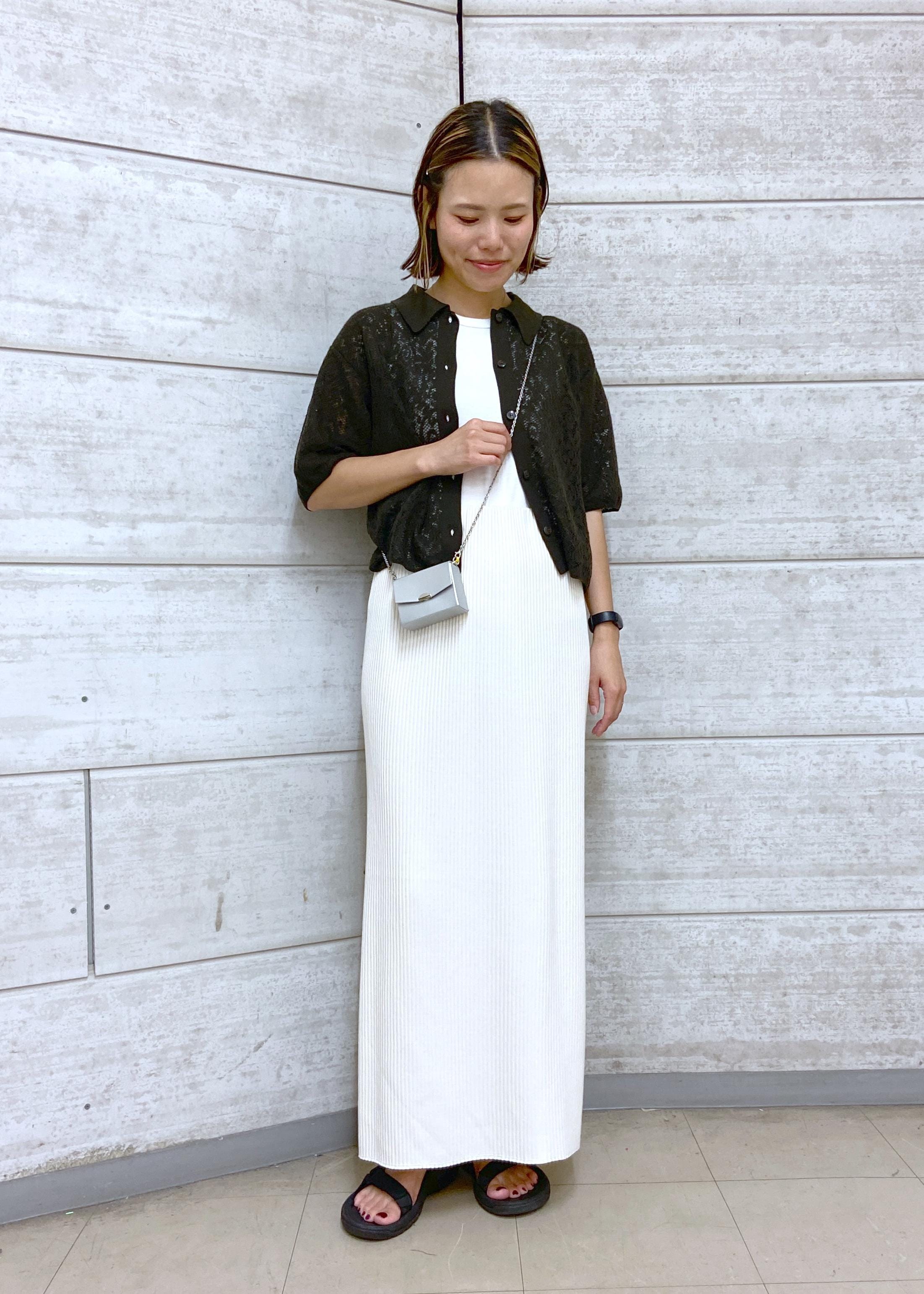 ROPE' PICNICの【新色追加】小柄さん向けサイズあり/トタンテレコアイラインスカートを使ったコーディネートを紹介します。｜Rakuten Fashion(楽天ファッション／旧楽天ブランドアベニュー)6117474