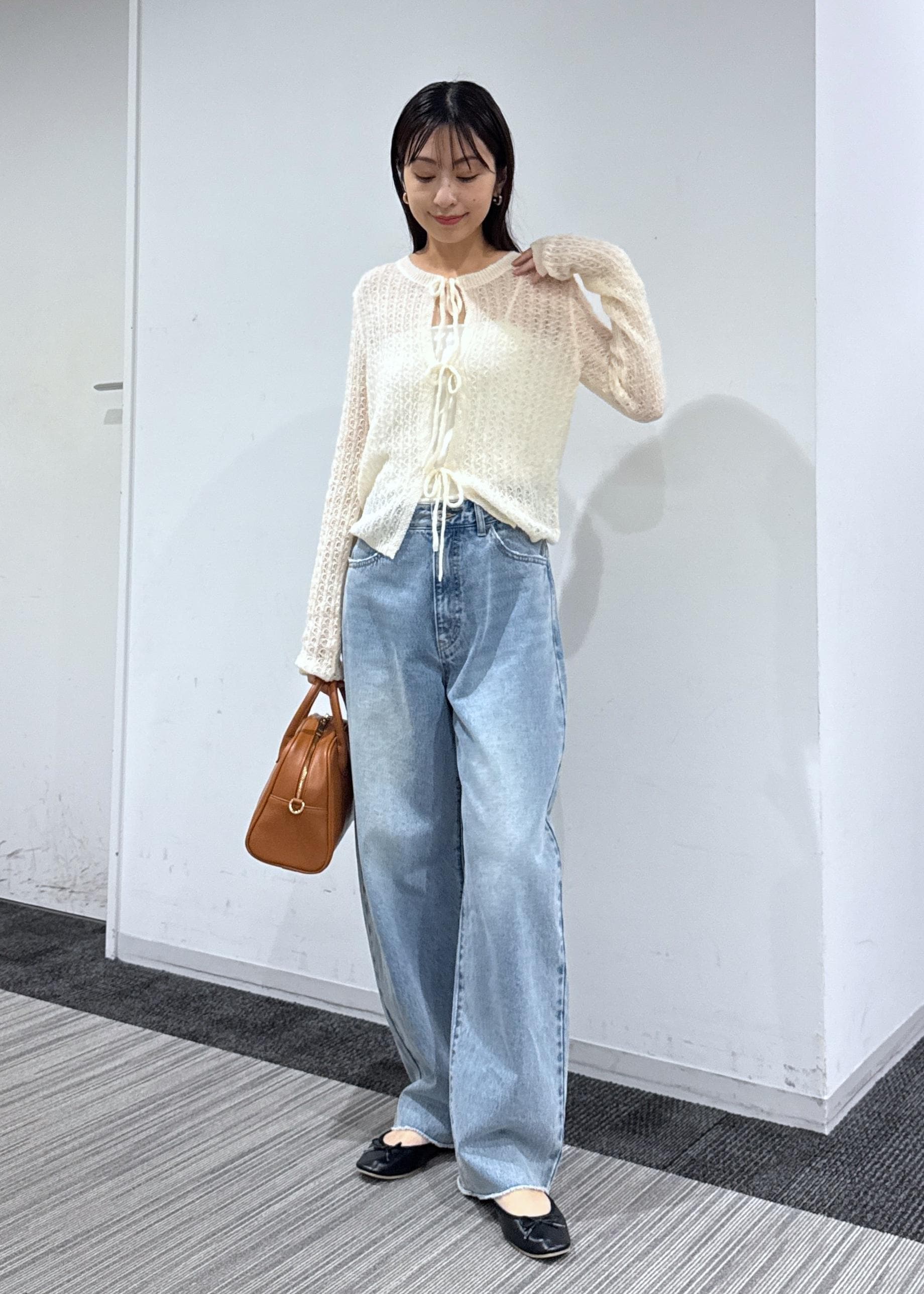 ROPE' PICNICのレース編みメッシュニットカーディガンを使ったコーディネートを紹介します。｜Rakuten Fashion(楽天ファッション／旧楽天ブランドアベニュー)6117489