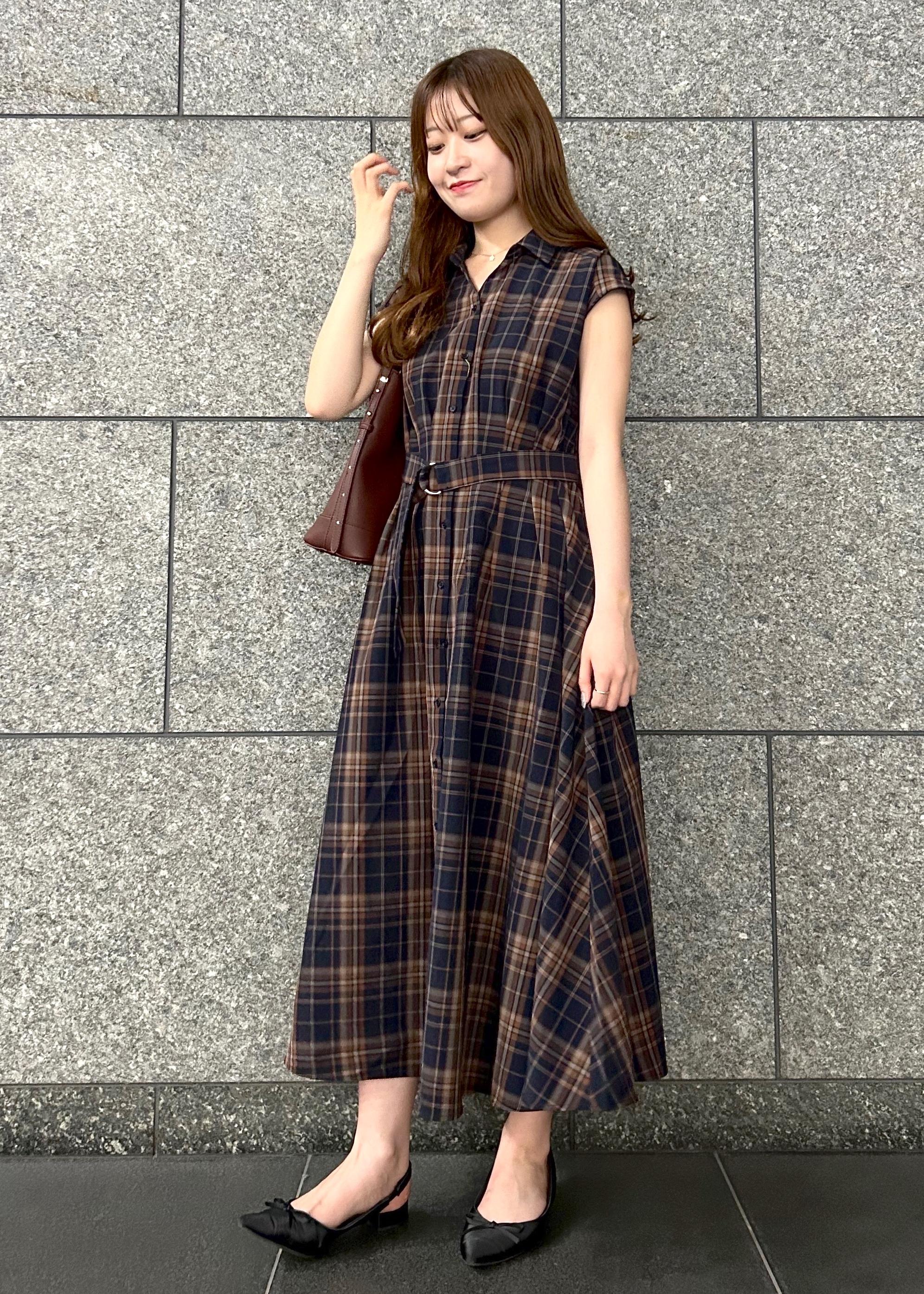 ROPE' PICNICのウエストタックチェックアソートワンピースを使ったコーディネートを紹介します。｜Rakuten Fashion(楽天ファッション／旧楽天ブランドアベニュー)6117520