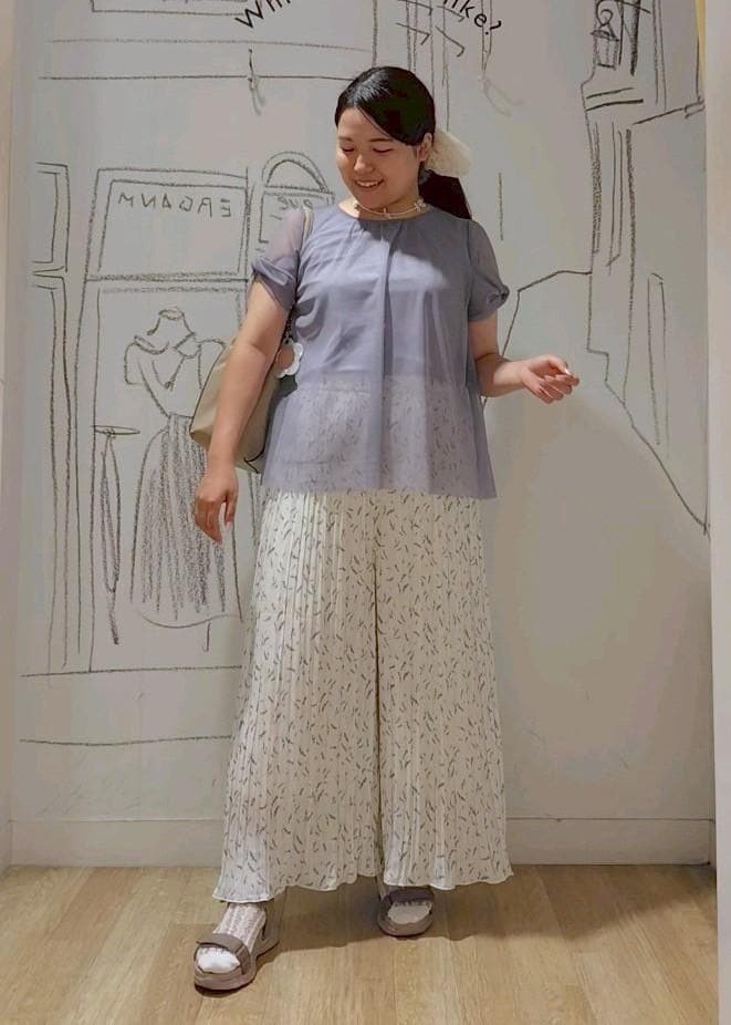 ROPE' PICNICのCutee チュールドッキングツイストスリーブトップス/リンクコーデを使ったコーディネートを紹介します。｜Rakuten Fashion(楽天ファッション／旧楽天ブランドアベニュー)6117523