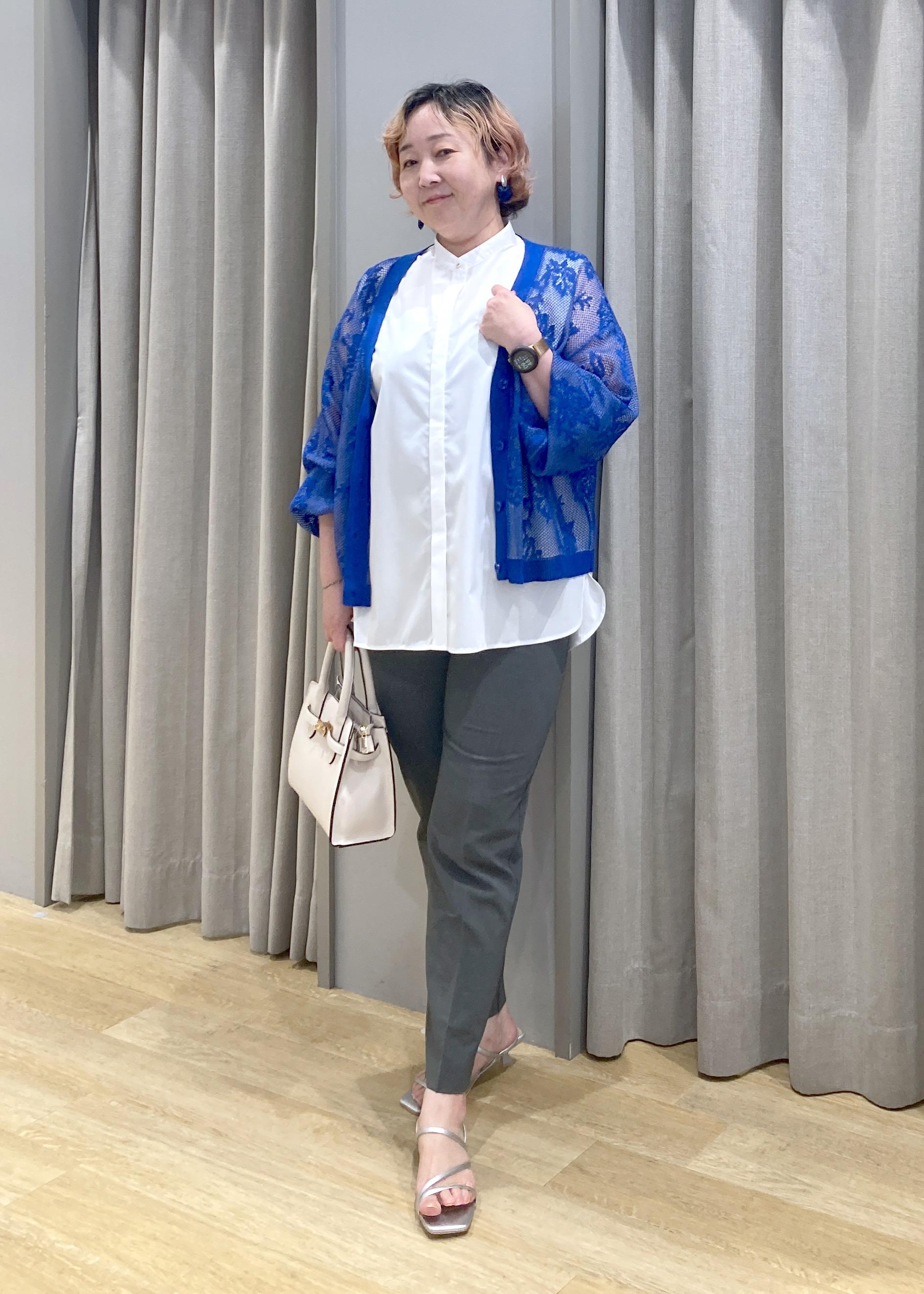 ROPE' PICNICの透かし編み花柄Vネックカーディガンを使ったコーディネートを紹介します。｜Rakuten Fashion(楽天ファッション／旧楽天ブランドアベニュー)6117526