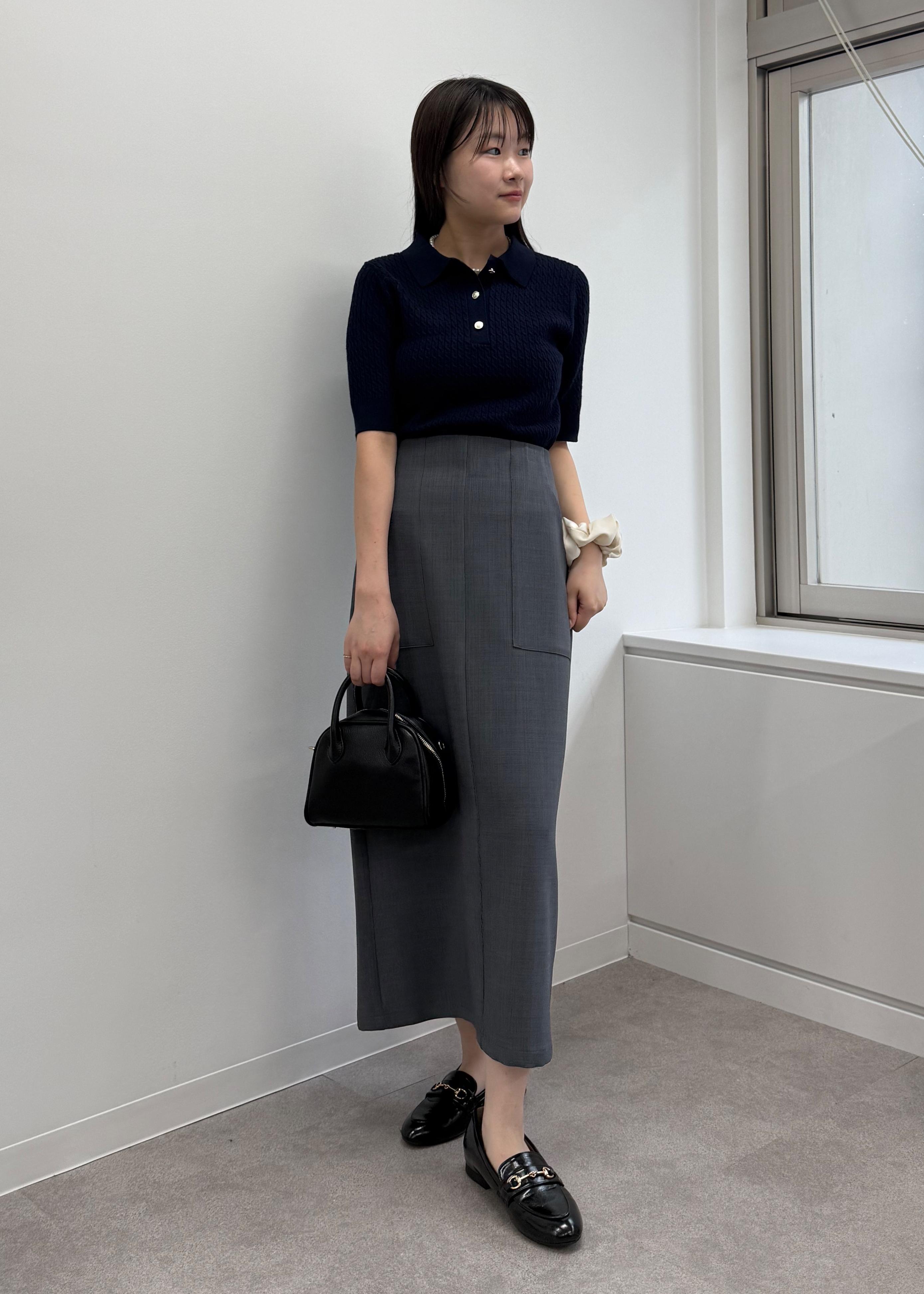 ROPE' PICNICのミニケーブルハーフスリーブニットポロシャツを使ったコーディネートを紹介します。｜Rakuten Fashion(楽天ファッション／旧楽天ブランドアベニュー)6117548