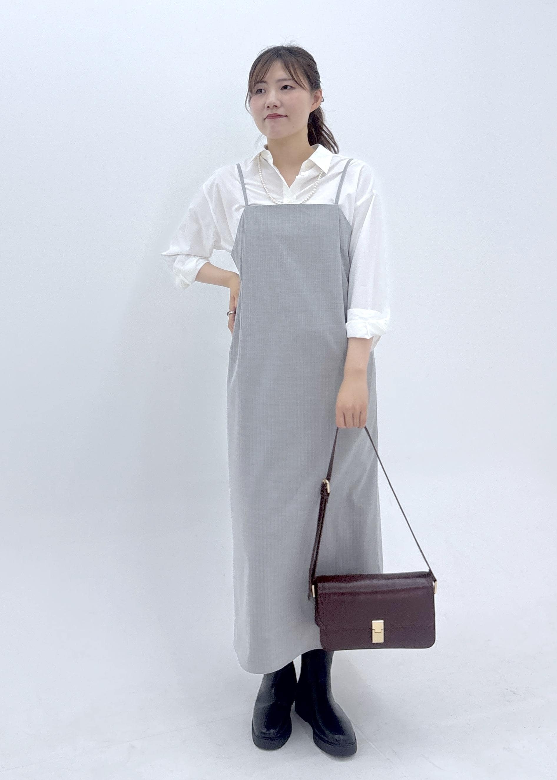 ROPE' PICNICのストライプアイラインキャミワンピース/セットアップ対応を使ったコーディネートを紹介します。｜Rakuten Fashion(楽天ファッション／旧楽天ブランドアベニュー)6117551