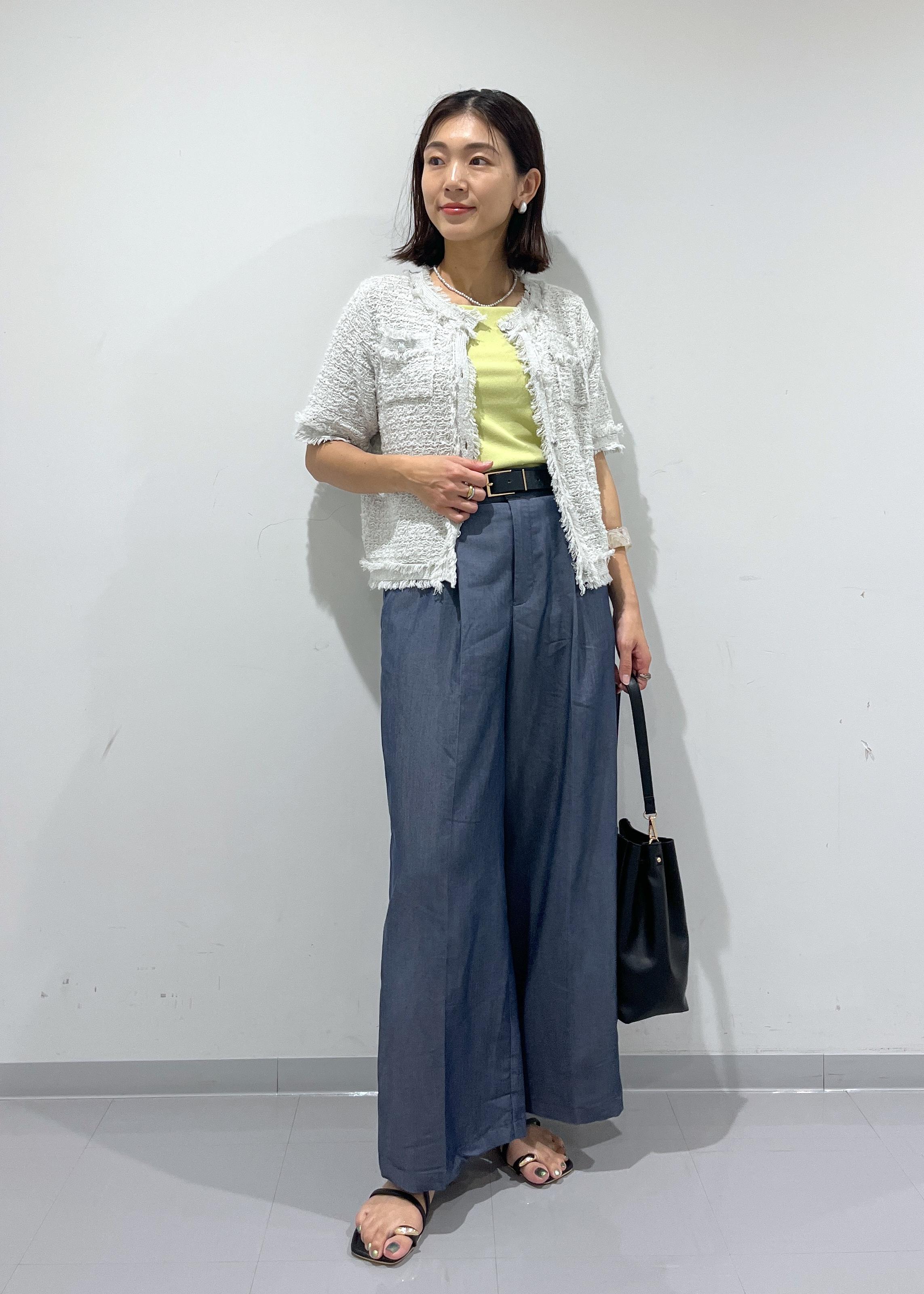 ROPE' PICNICの【サマー・ツイード】ハーフスリーブカーディガンを使ったコーディネートを紹介します。｜Rakuten Fashion(楽天ファッション／旧楽天ブランドアベニュー)6117558