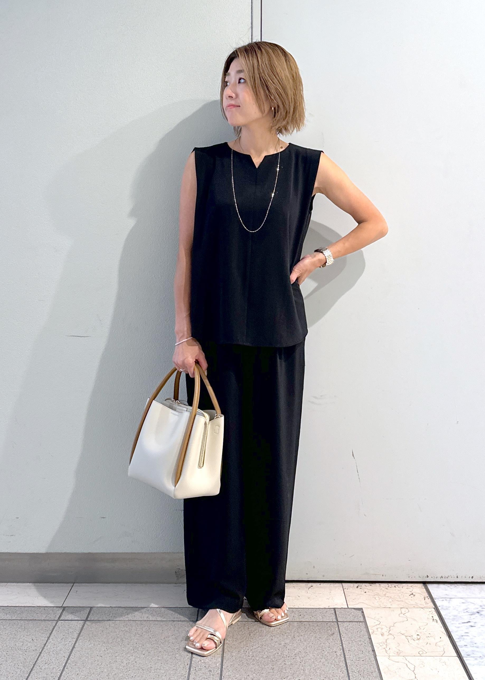 ROPE' PICNICのジョーゼット肩タックブラウス/セットアップ対応を使ったコーディネートを紹介します。｜Rakuten Fashion(楽天ファッション／旧楽天ブランドアベニュー)6117565