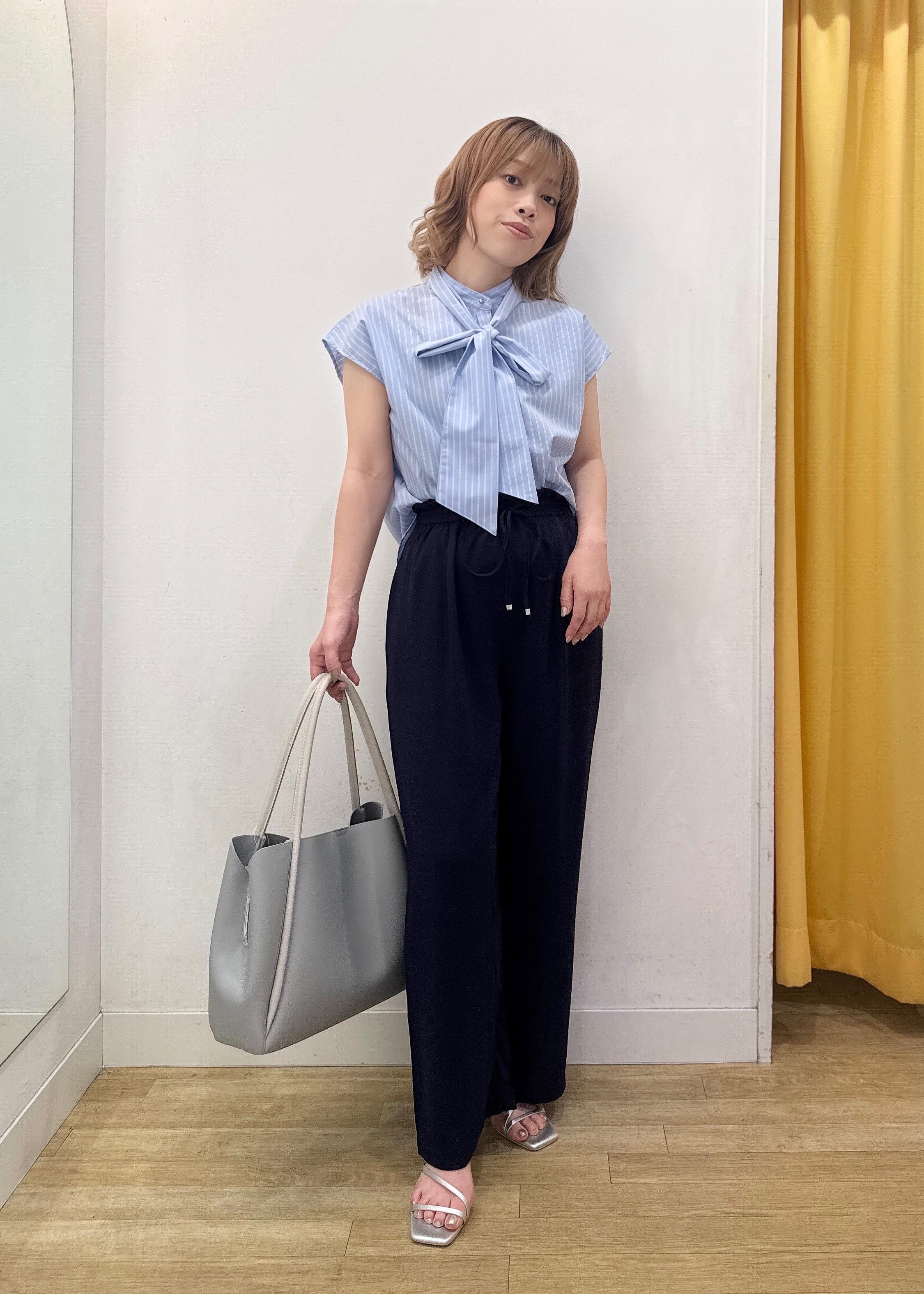 ROPE' PICNICの【防シワ】リボンフレンチスリーブシャツを使ったコーディネートを紹介します。｜Rakuten Fashion(楽天ファッション／旧楽天ブランドアベニュー)6117577