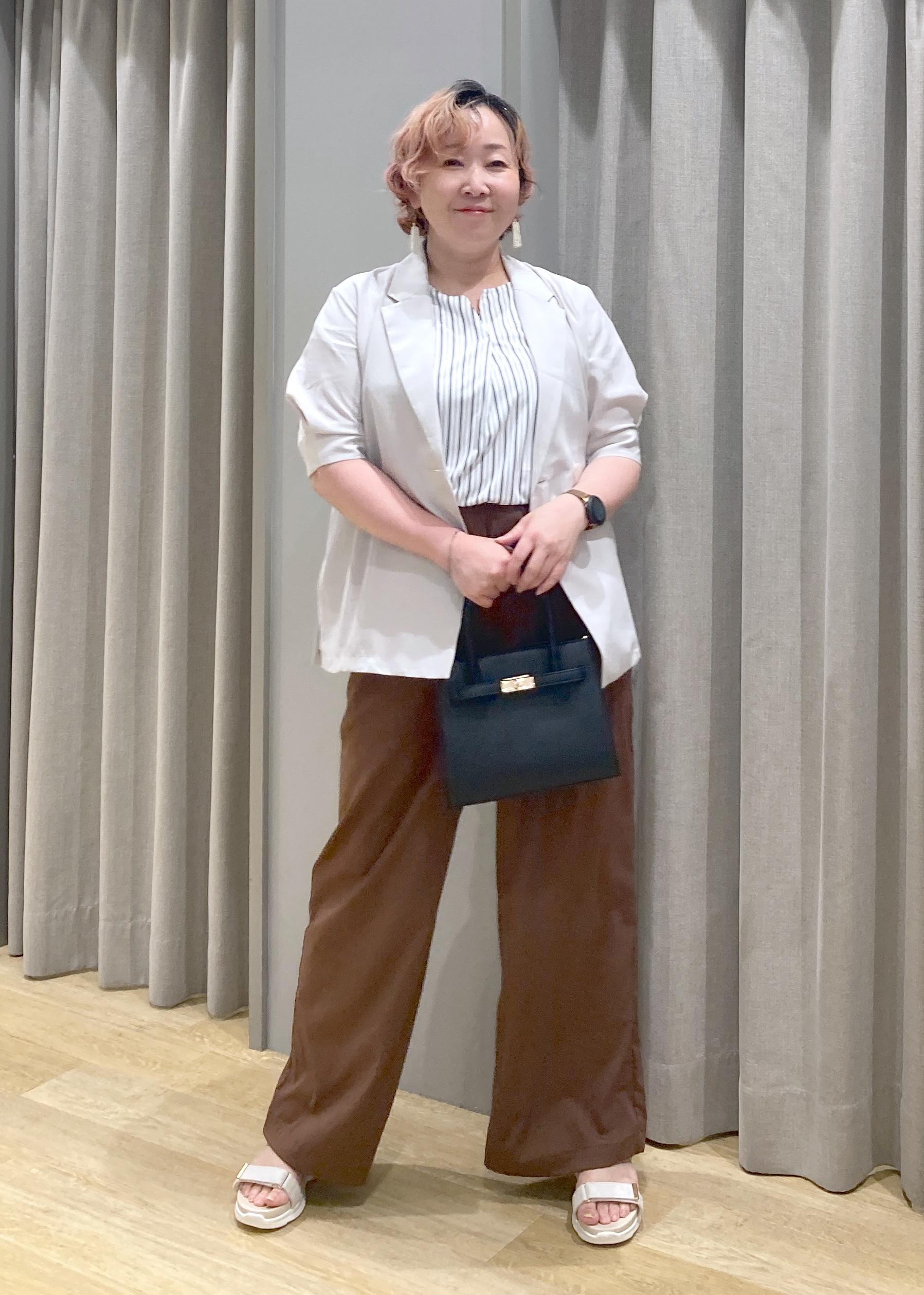 ROPE' PICNICのカットジョーゼットスキッパートップスを使ったコーディネートを紹介します。｜Rakuten Fashion(楽天ファッション／旧楽天ブランドアベニュー)6117591