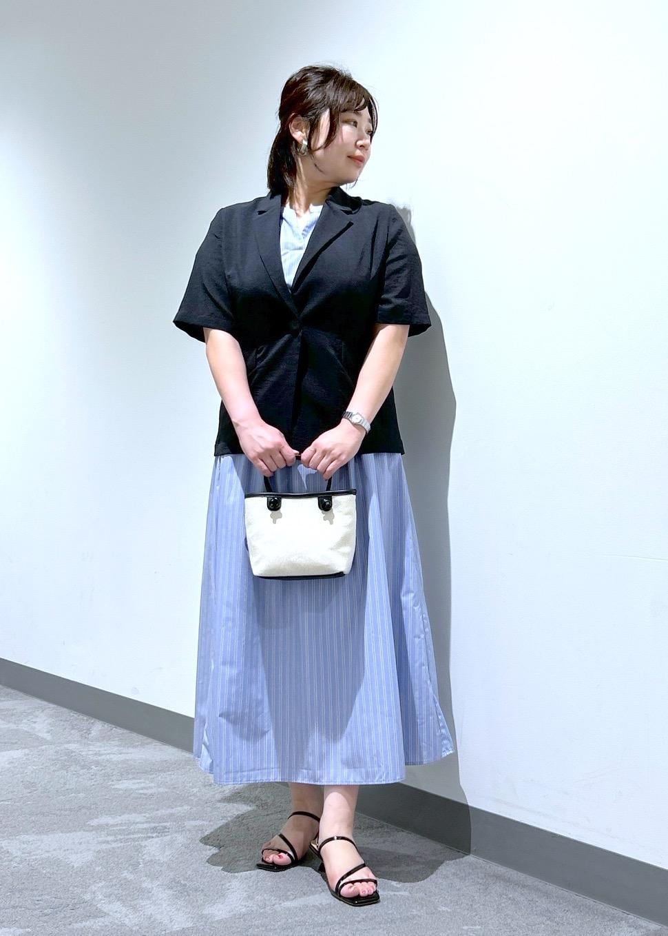 ROPE' PICNICの【接触冷感・吸水速乾・防シワ】エフォートレスリラックスハーフスリーブジャケットを使ったコーディネートを紹介します。｜Rakuten Fashion(楽天ファッション／旧楽天ブランドアベニュー)6117603