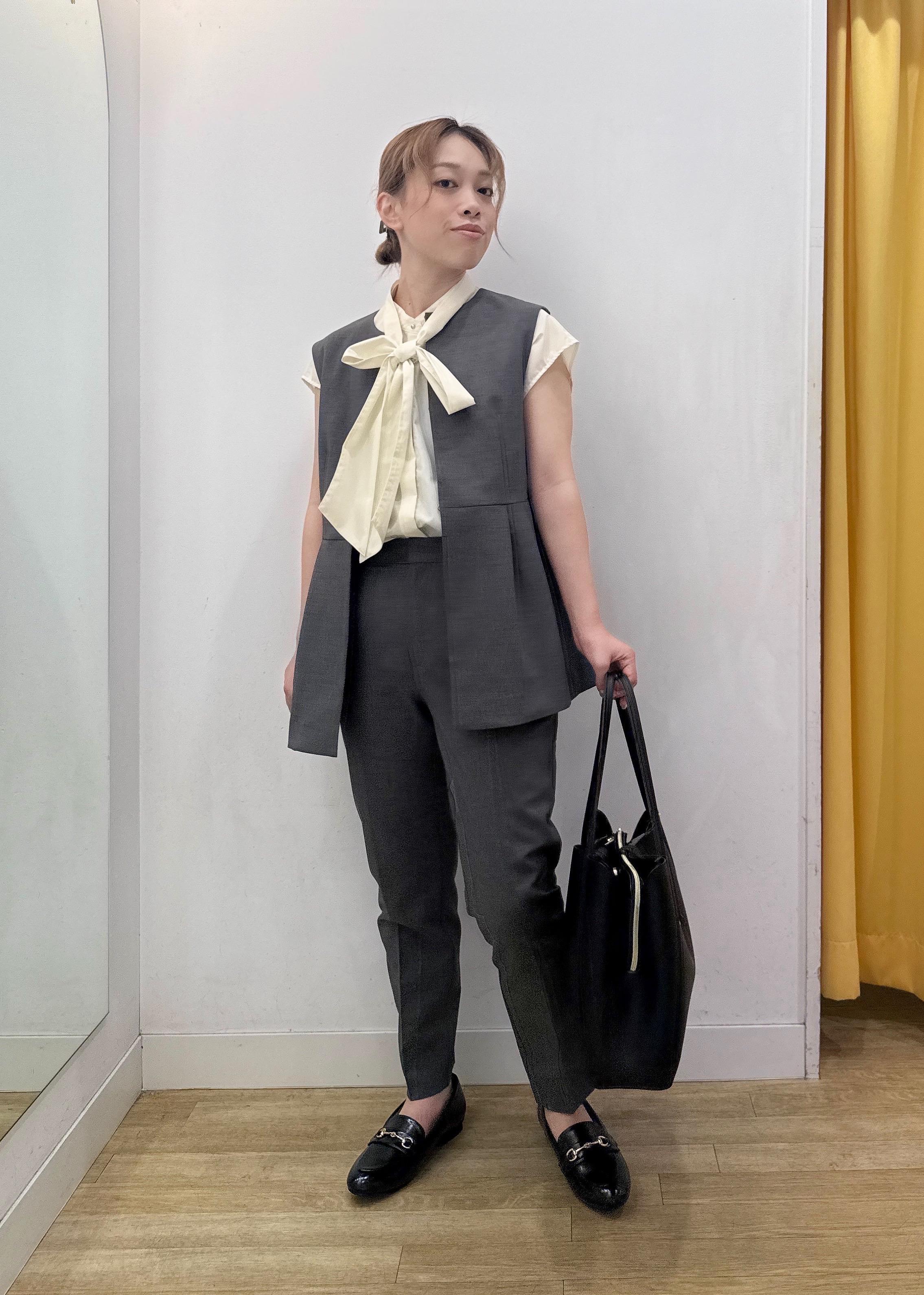 ROPE' PICNICの【防シワ】リボンフレンチスリーブシャツを使ったコーディネートを紹介します。｜Rakuten Fashion(楽天ファッション／旧楽天ブランドアベニュー)6117639