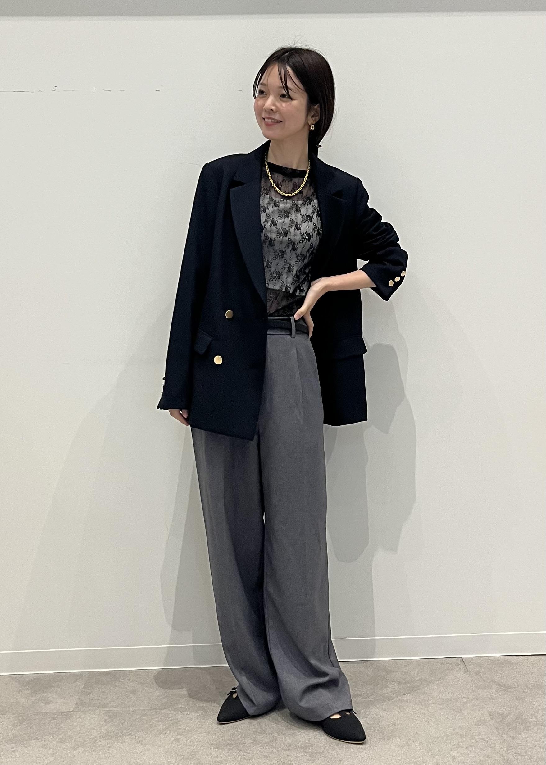 ROPE' PICNICの【WEB限定・ミドル丈】レディハンサムシリーズ ウールライク金ボタンジャケット(半裏地)/通勤対応を使ったコーディネートを紹介します。｜Rakuten Fashion(楽天ファッション／旧楽天ブランドアベニュー)6117653