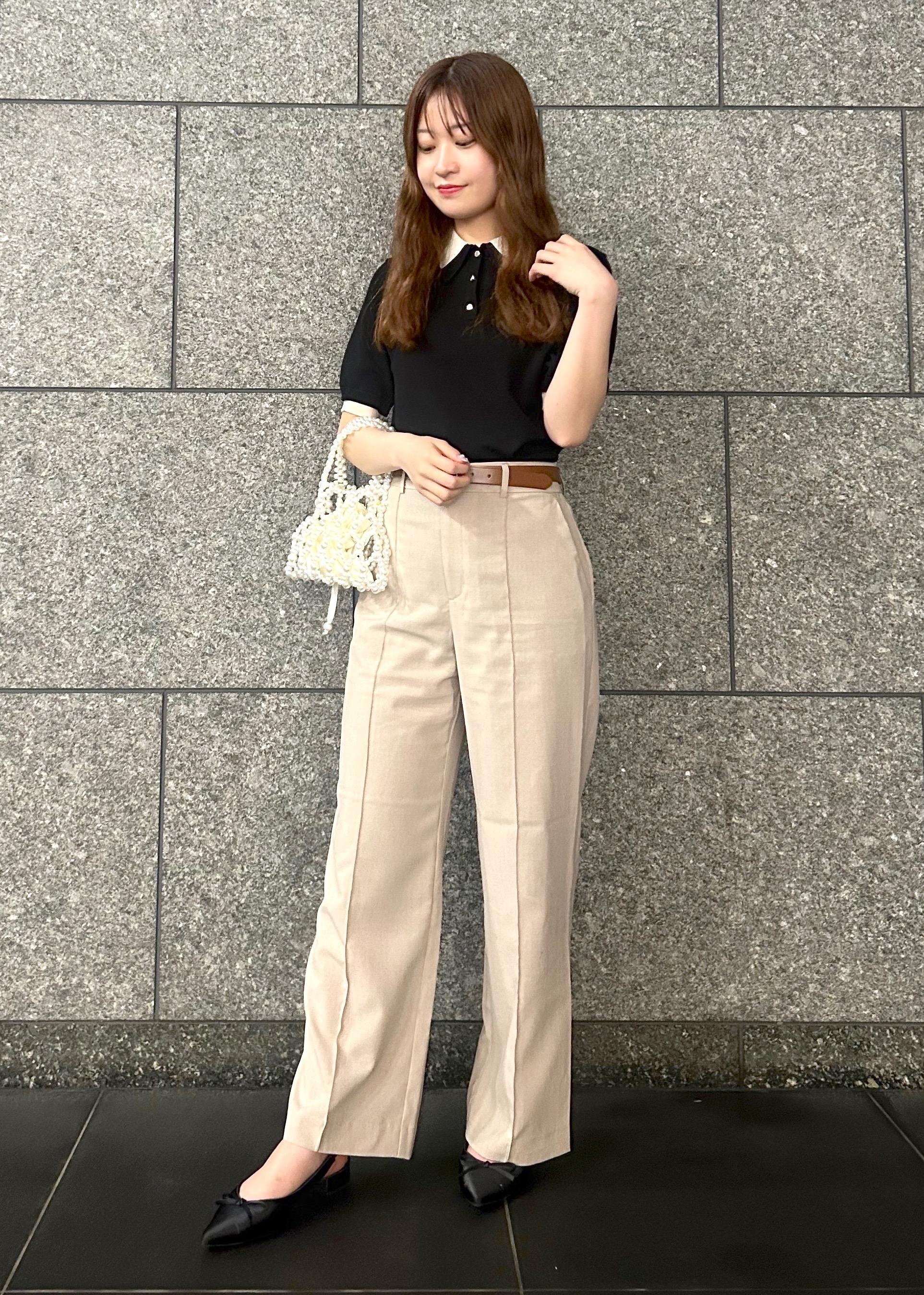 ROPE' PICNICの【新色追加】バイカラーレイヤード風ニットポロシャツを使ったコーディネートを紹介します。｜Rakuten Fashion(楽天ファッション／旧楽天ブランドアベニュー)6117655