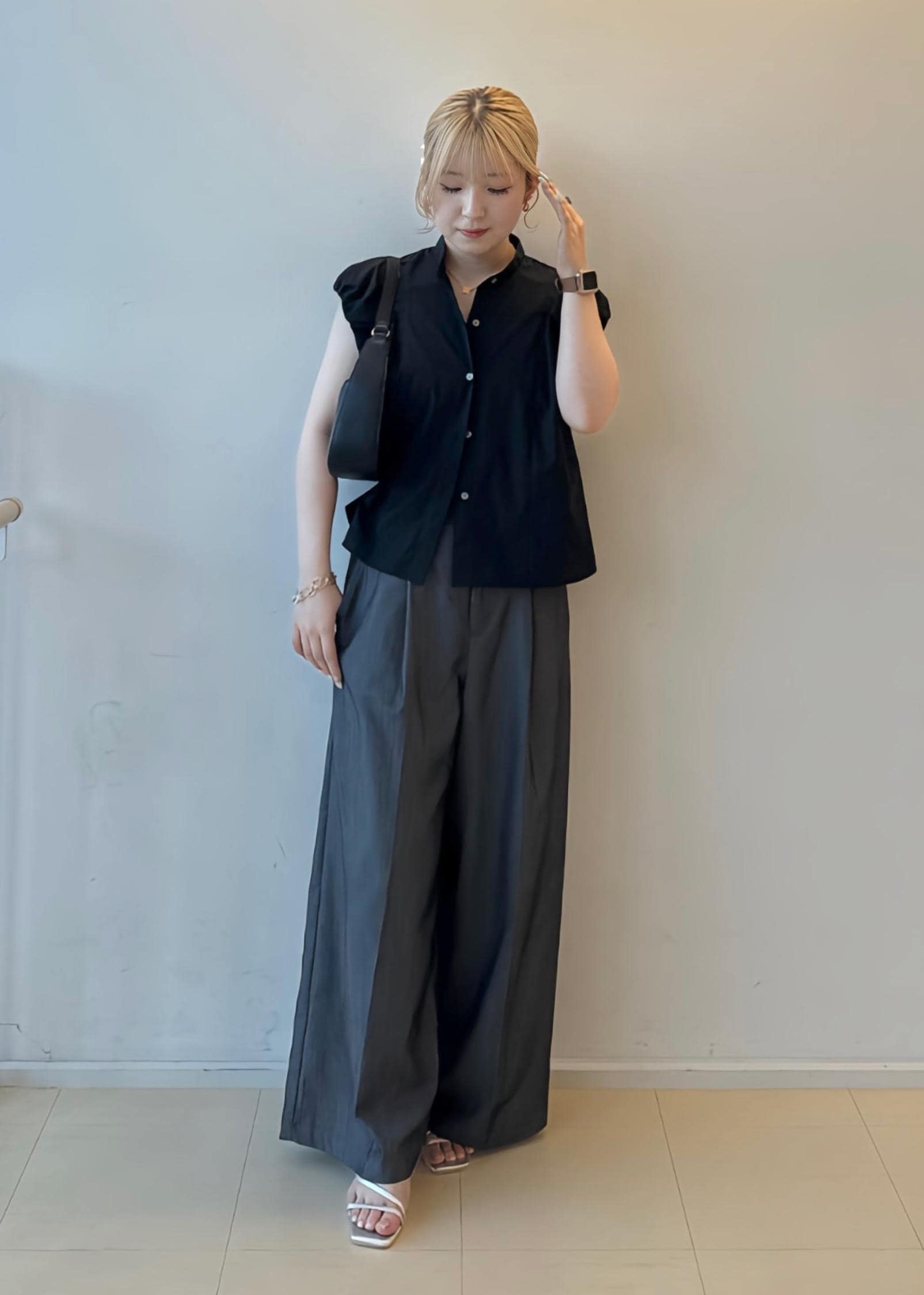 ROPE' PICNICの着丈が選べるバルーンスリーブシャツブラウス/イージーケアを使ったコーディネートを紹介します。｜Rakuten Fashion(楽天ファッション／旧楽天ブランドアベニュー)6117666