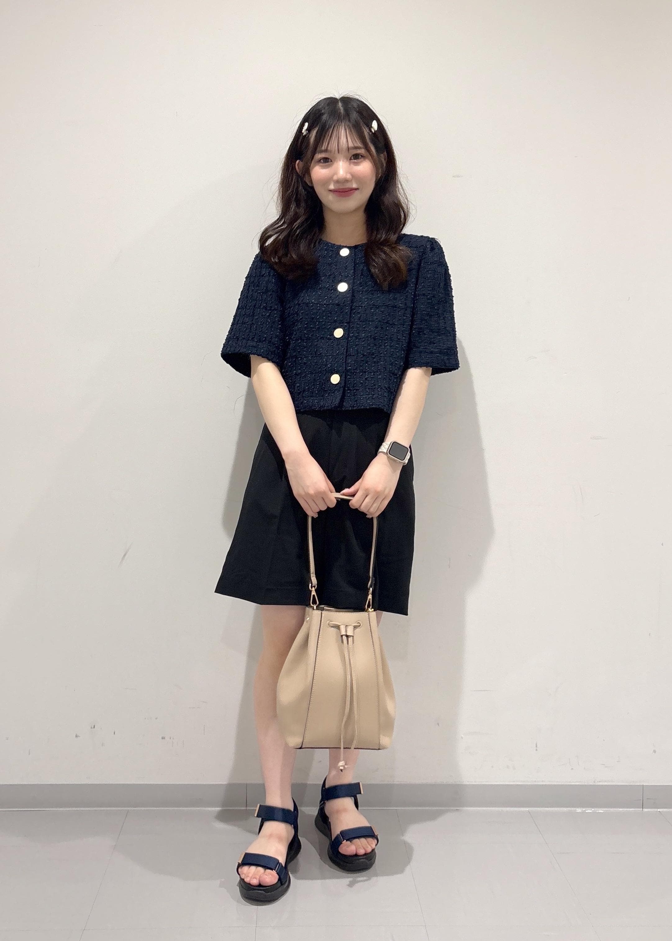 ROPE' PICNICの【サマー・ツイード】金ボタンカーディジャケットを使ったコーディネートを紹介します。｜Rakuten Fashion(楽天ファッション／旧楽天ブランドアベニュー)6117686