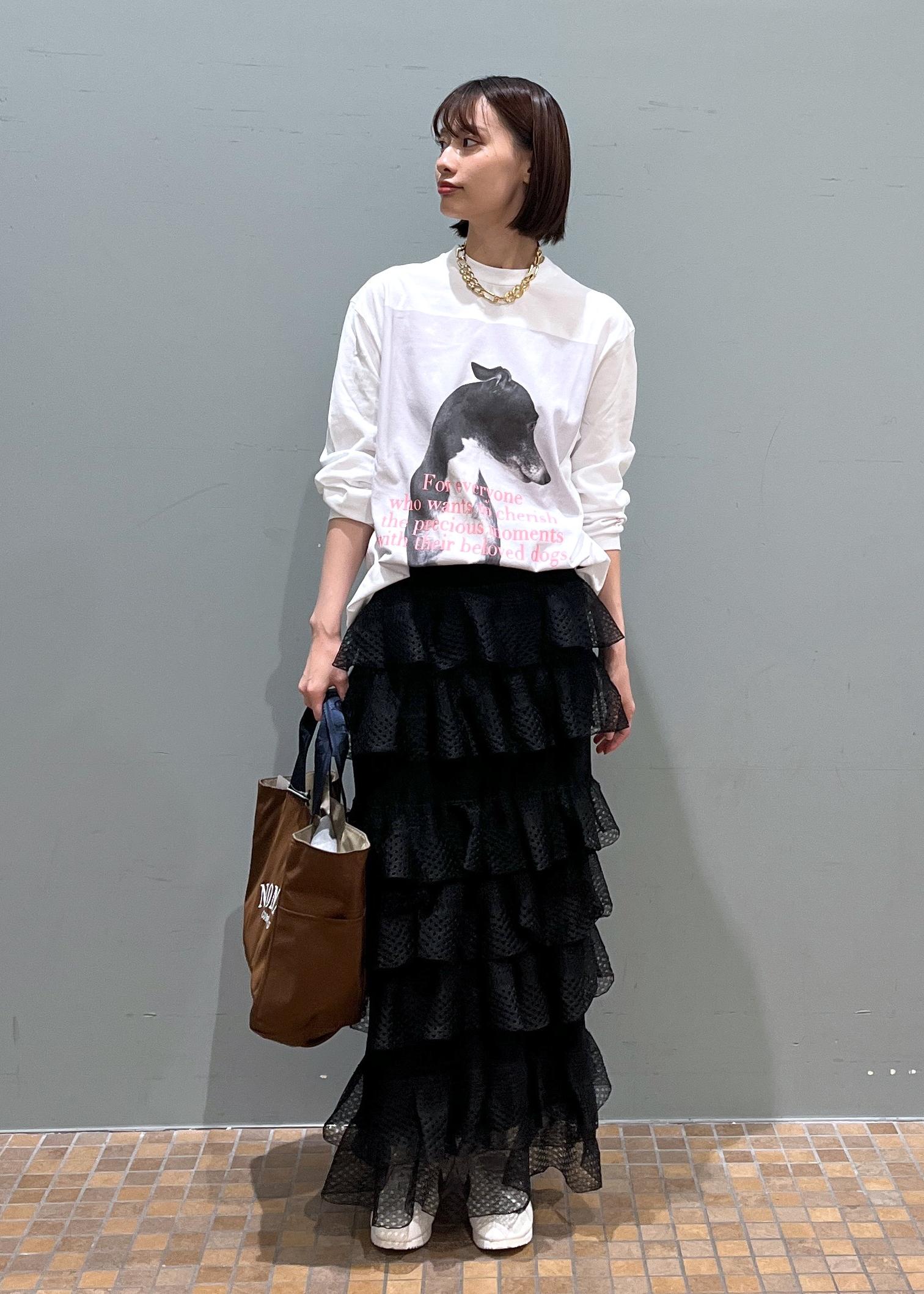 ADAM ET ROPE' | シアーフリルスカート | Rakuten Fashion(楽天
