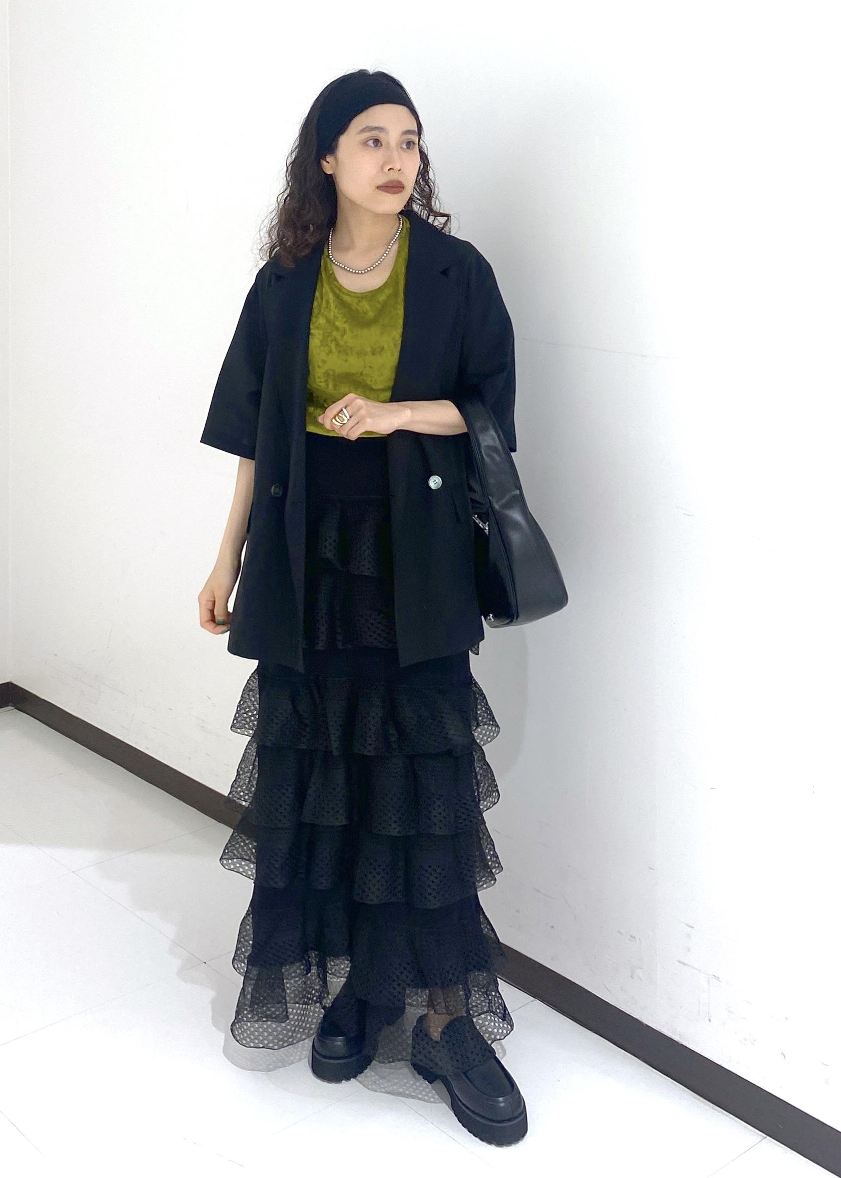ADAM ET ROPE' | シアーフリルスカート | Rakuten Fashion(楽天
