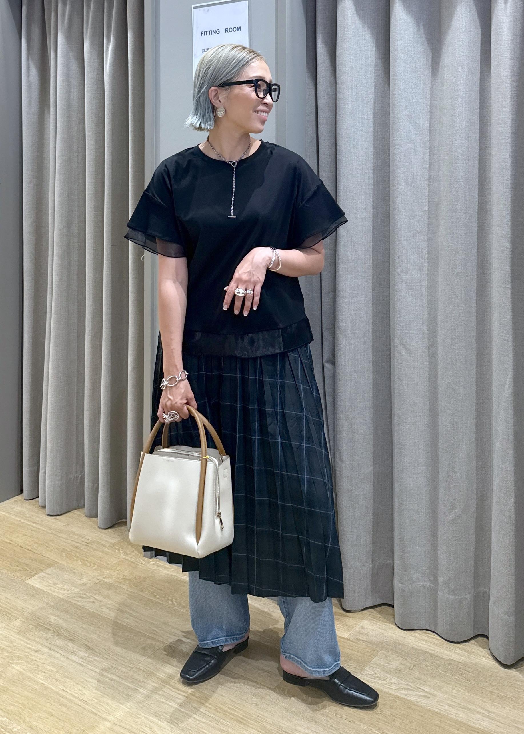 ROPE' PICNICのチェック柄プリーツスカートを使ったコーディネートを紹介します。｜Rakuten Fashion(楽天ファッション／旧楽天ブランドアベニュー)6142459