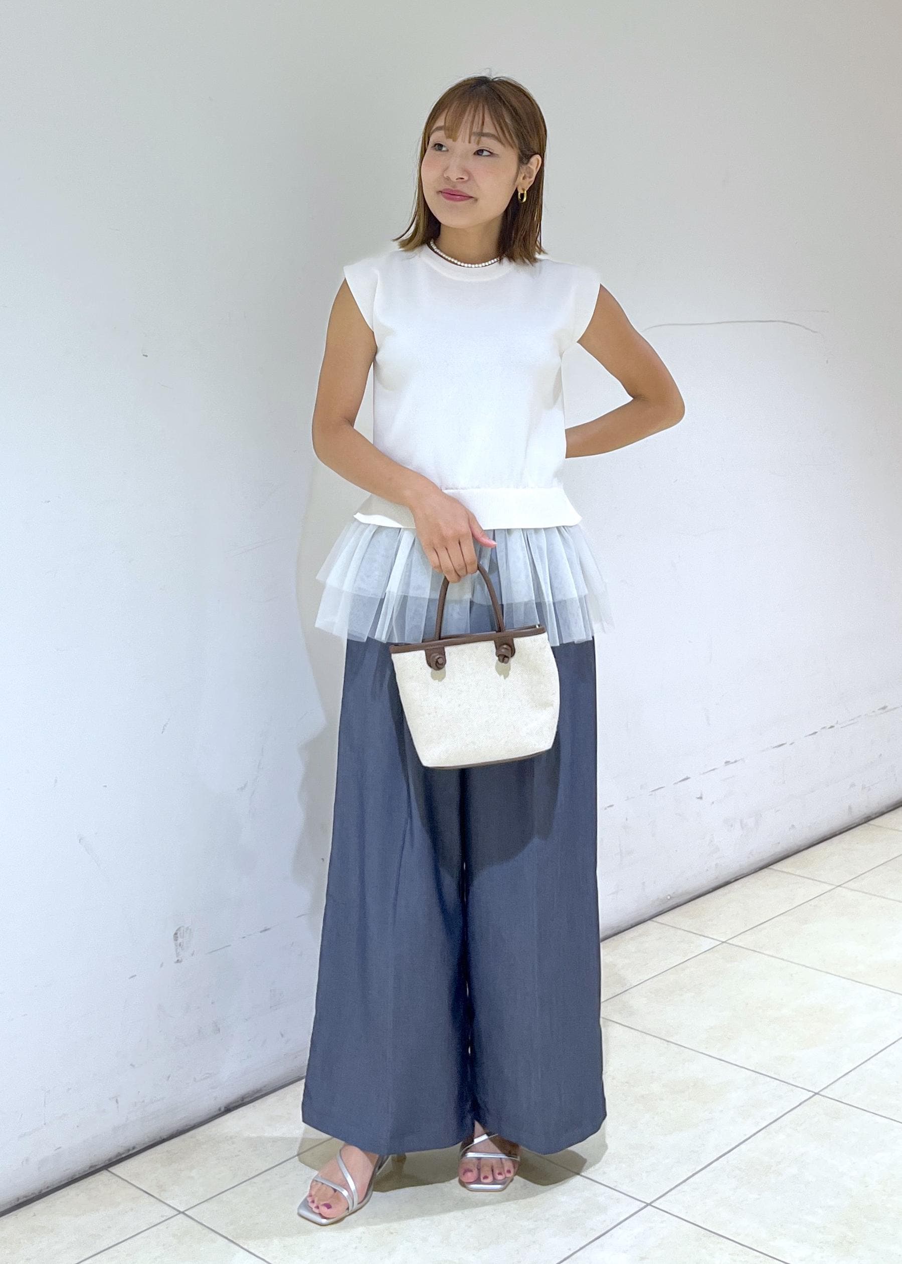 ROPE' PICNICのチュールドッキングプルオーバーを使ったコーディネートを紹介します。｜Rakuten Fashion(楽天ファッション／旧楽天ブランドアベニュー)6142415