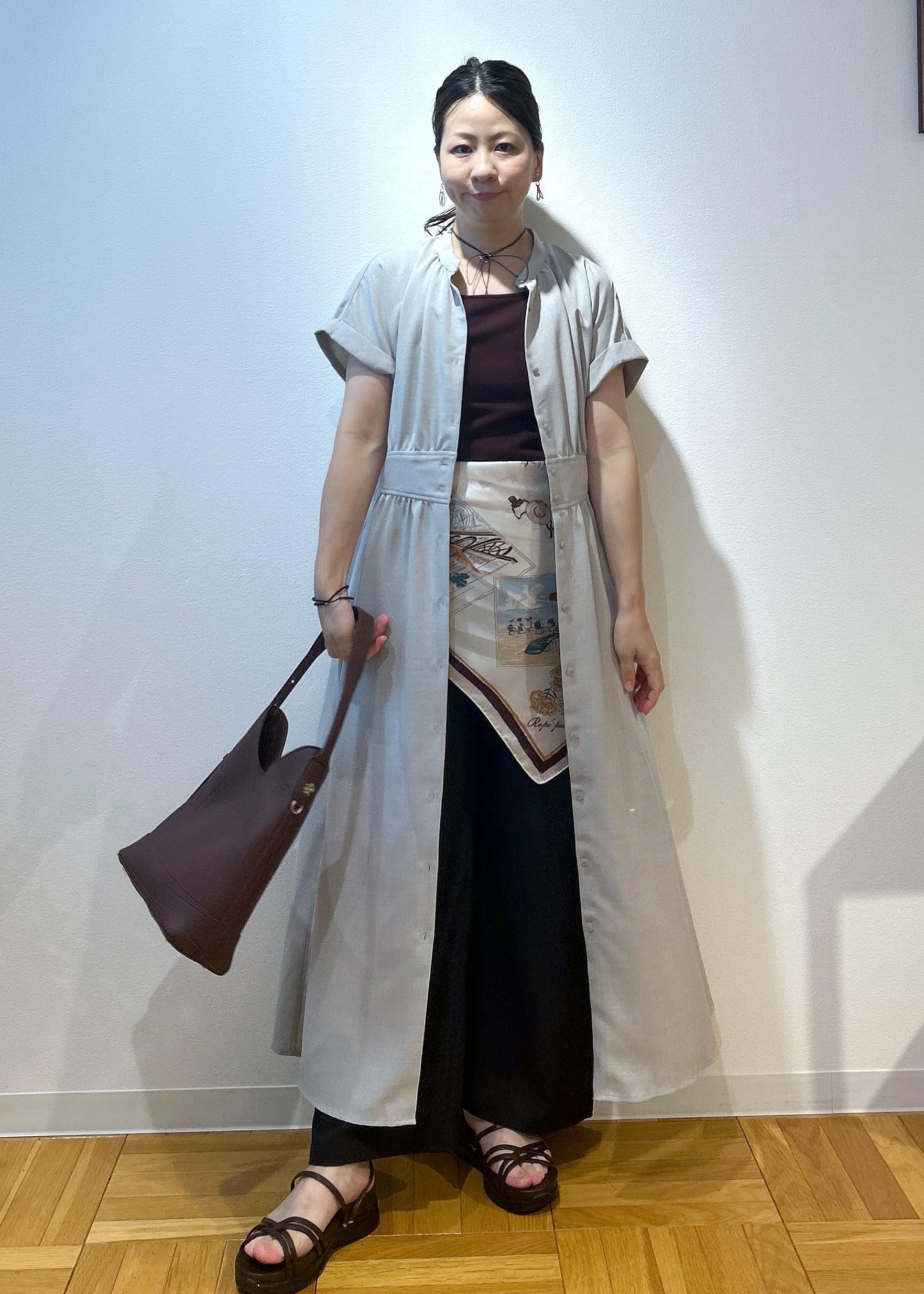 ROPE' PICNICのフレンチドルマンワンピースを使ったコーディネートを紹介します。｜Rakuten Fashion(楽天ファッション／旧楽天ブランドアベニュー)6142599