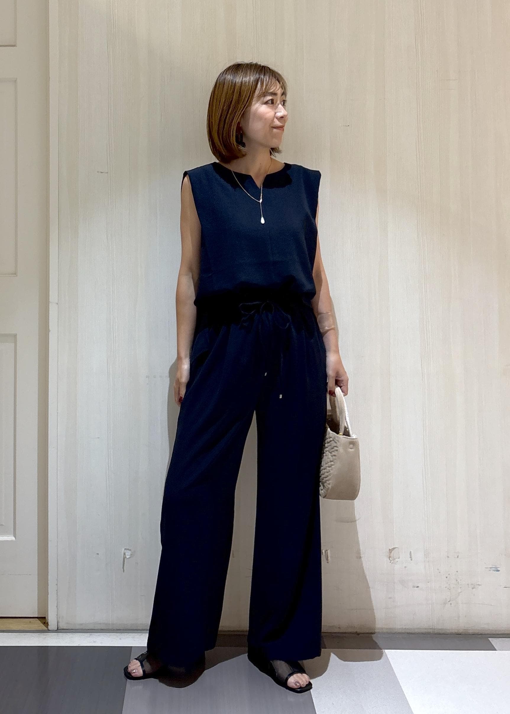 ROPE' PICNICのジョーゼット肩タックブラウス/セットアップ対応を使ったコーディネートを紹介します。｜Rakuten Fashion(楽天ファッション／旧楽天ブランドアベニュー)6142609