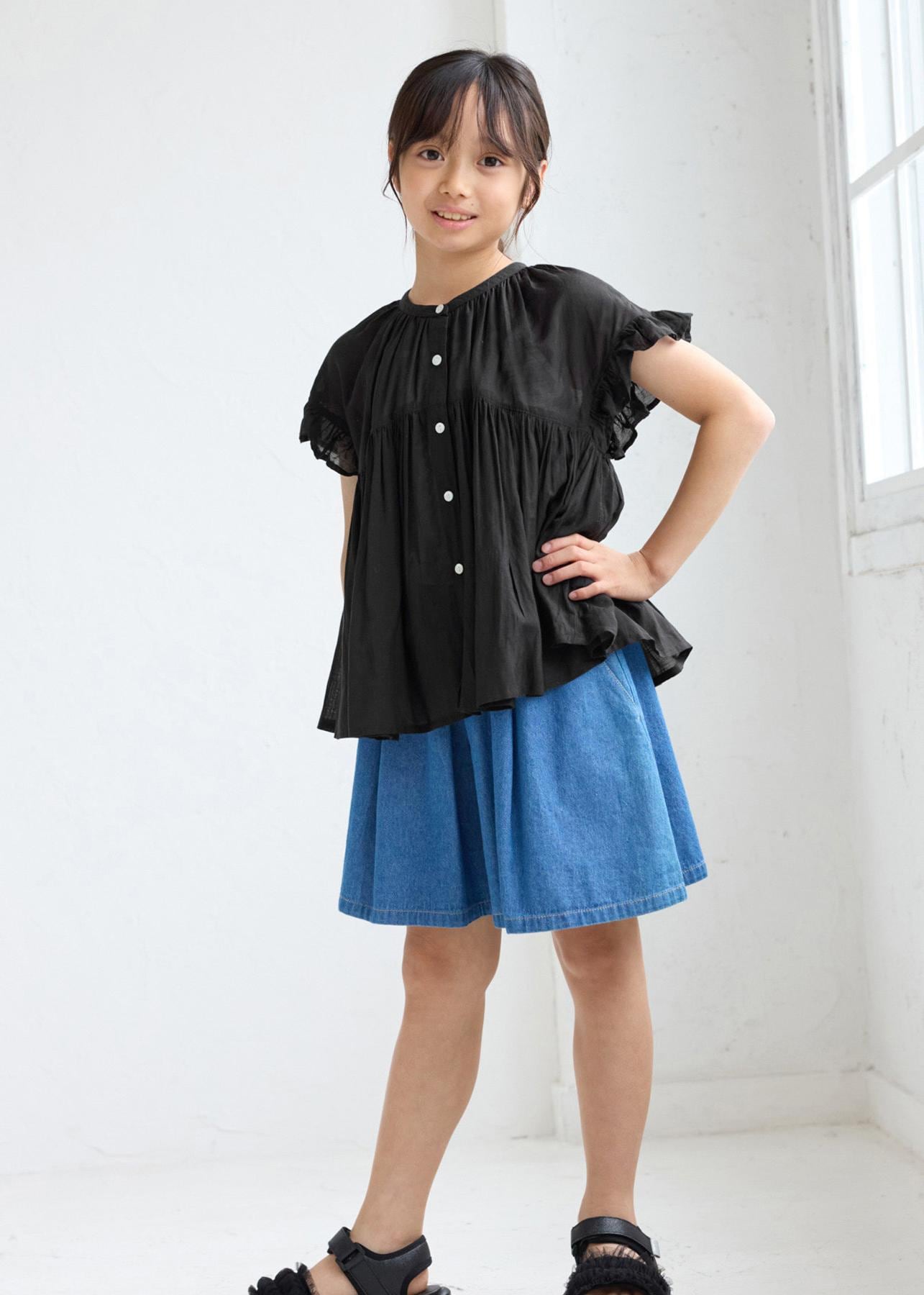 ROPE' PICNICの【KIDS】スカートライクデニムキュロットパンツを使ったコーディネートを紹介します。｜Rakuten Fashion(楽天ファッション／旧楽天ブランドアベニュー)6142625