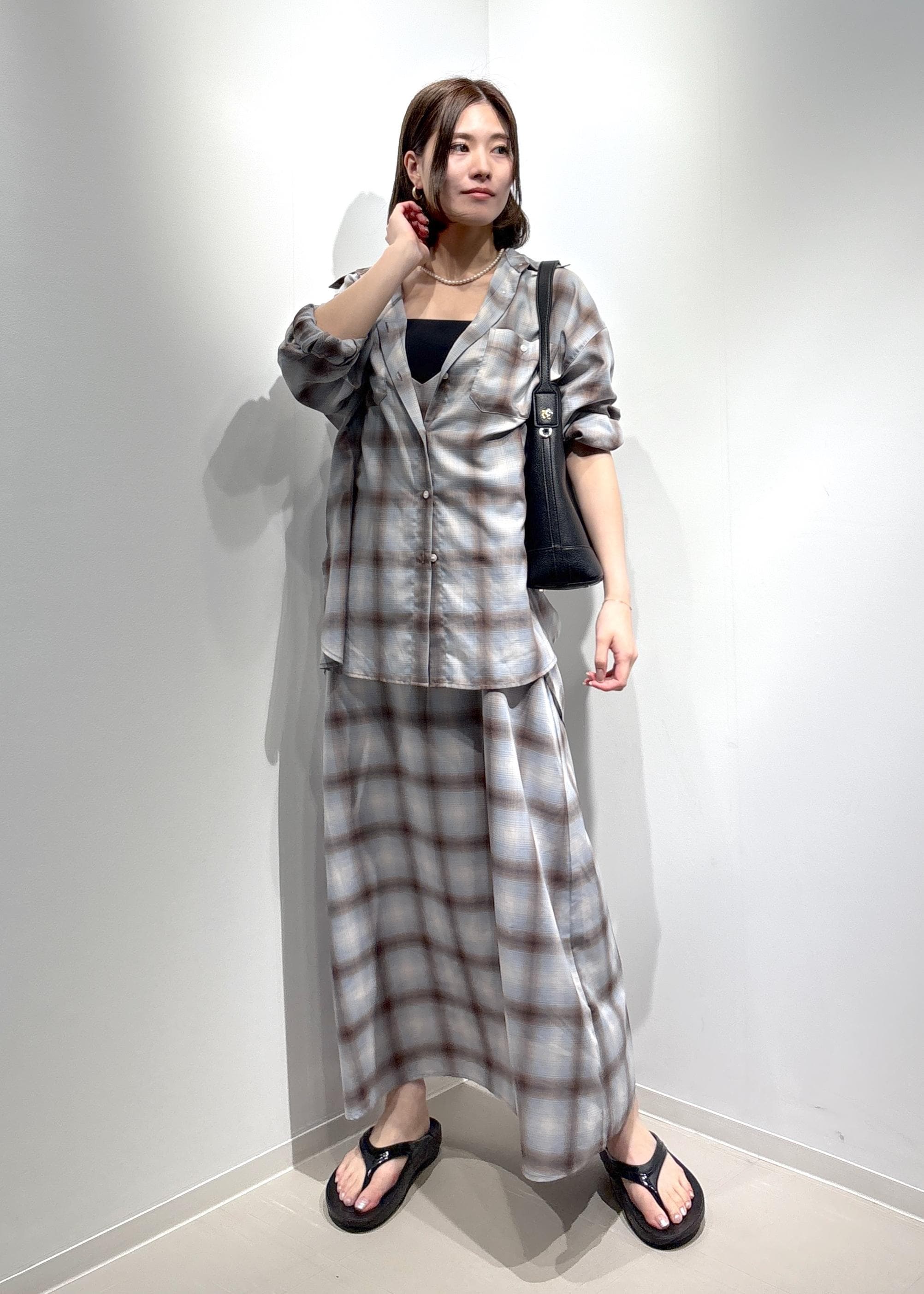 ROPE' PICNICのオンブレチェックシャツ/UVケアを使ったコーディネートを紹介します。｜Rakuten Fashion(楽天ファッション／旧楽天ブランドアベニュー)6142628