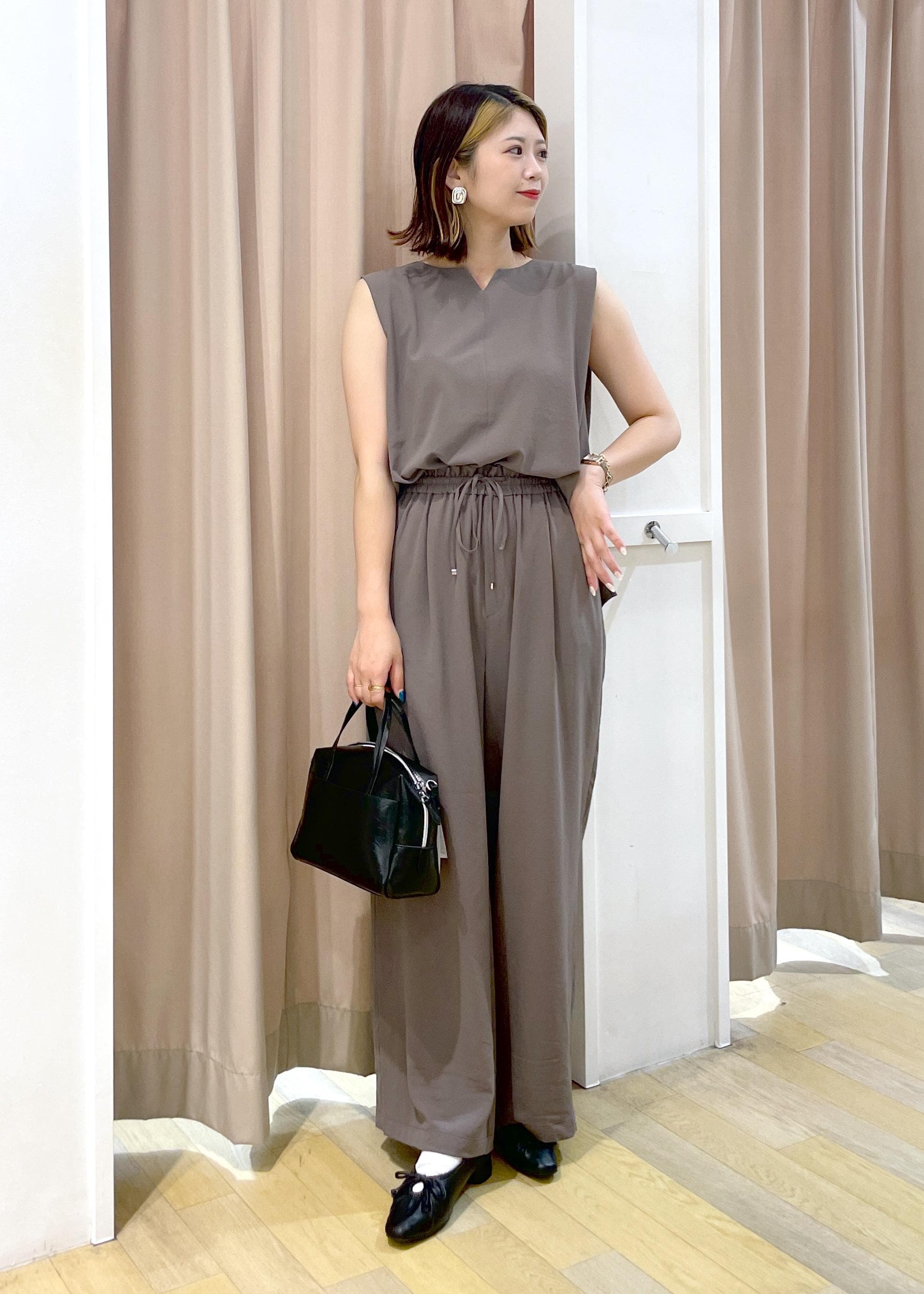 ROPE' PICNICのジョーゼット肩タックブラウス/セットアップ対応を使ったコーディネートを紹介します。｜Rakuten Fashion(楽天ファッション／旧楽天ブランドアベニュー)6142424