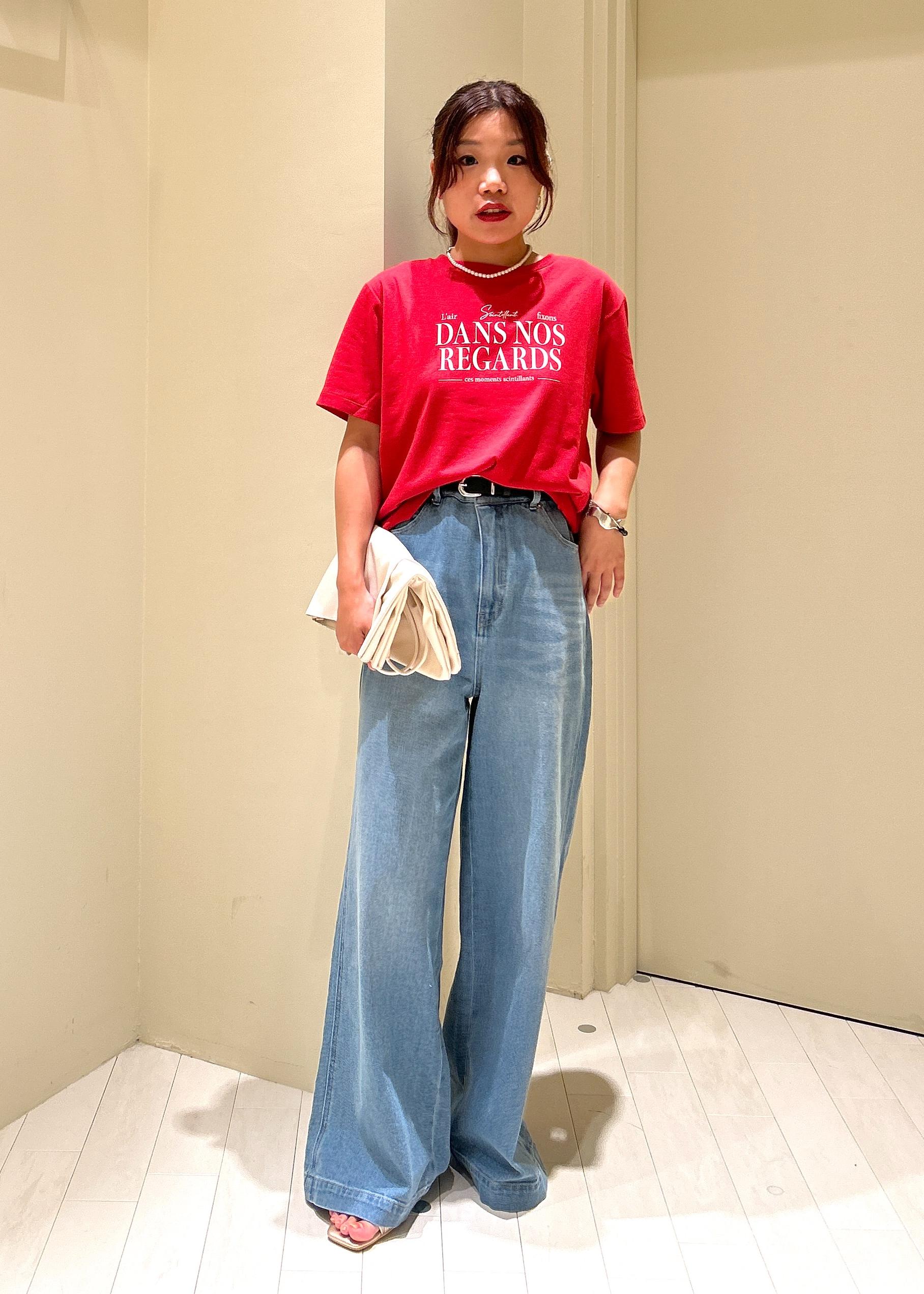 ROPE' PICNICの【UVカット・接触冷感・汗染み加工】フレンチロゴプリントTシャツを使ったコーディネートを紹介します。｜Rakuten Fashion(楽天ファッション／旧楽天ブランドアベニュー)6142689