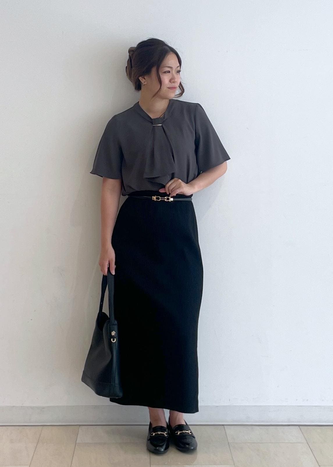 ROPE' PICNICの【新色追加】小柄さん向けサイズあり/トタンテレコアイラインスカートを使ったコーディネートを紹介します。｜Rakuten Fashion(楽天ファッション／旧楽天ブランドアベニュー)6142378