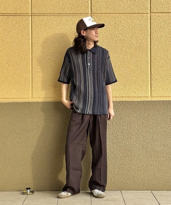 BEAMS HEARTのストライプ 2タック ワイドパンツを使ったコーディネートを紹介します。｜Rakuten Fashion(楽天ファッション／旧楽天ブランドアベニュー)6039433