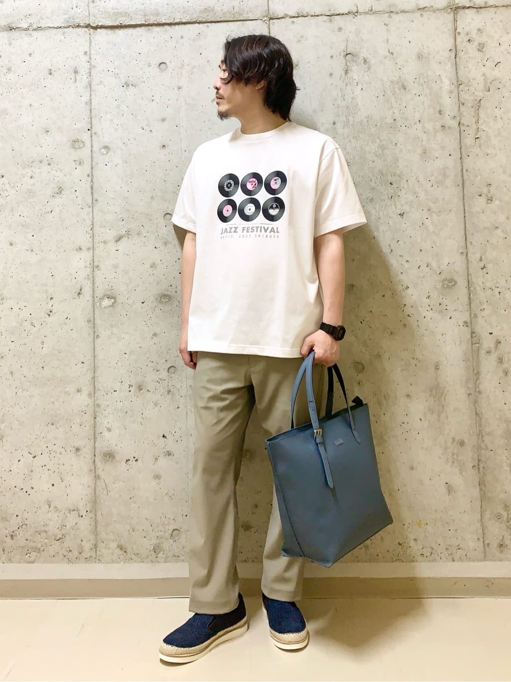TAKEO KIKUCHIのレコードプリント 天竺 Tシャツを使ったコーディネートを紹介します。｜Rakuten Fashion(楽天ファッション／旧楽天ブランドアベニュー)6040868