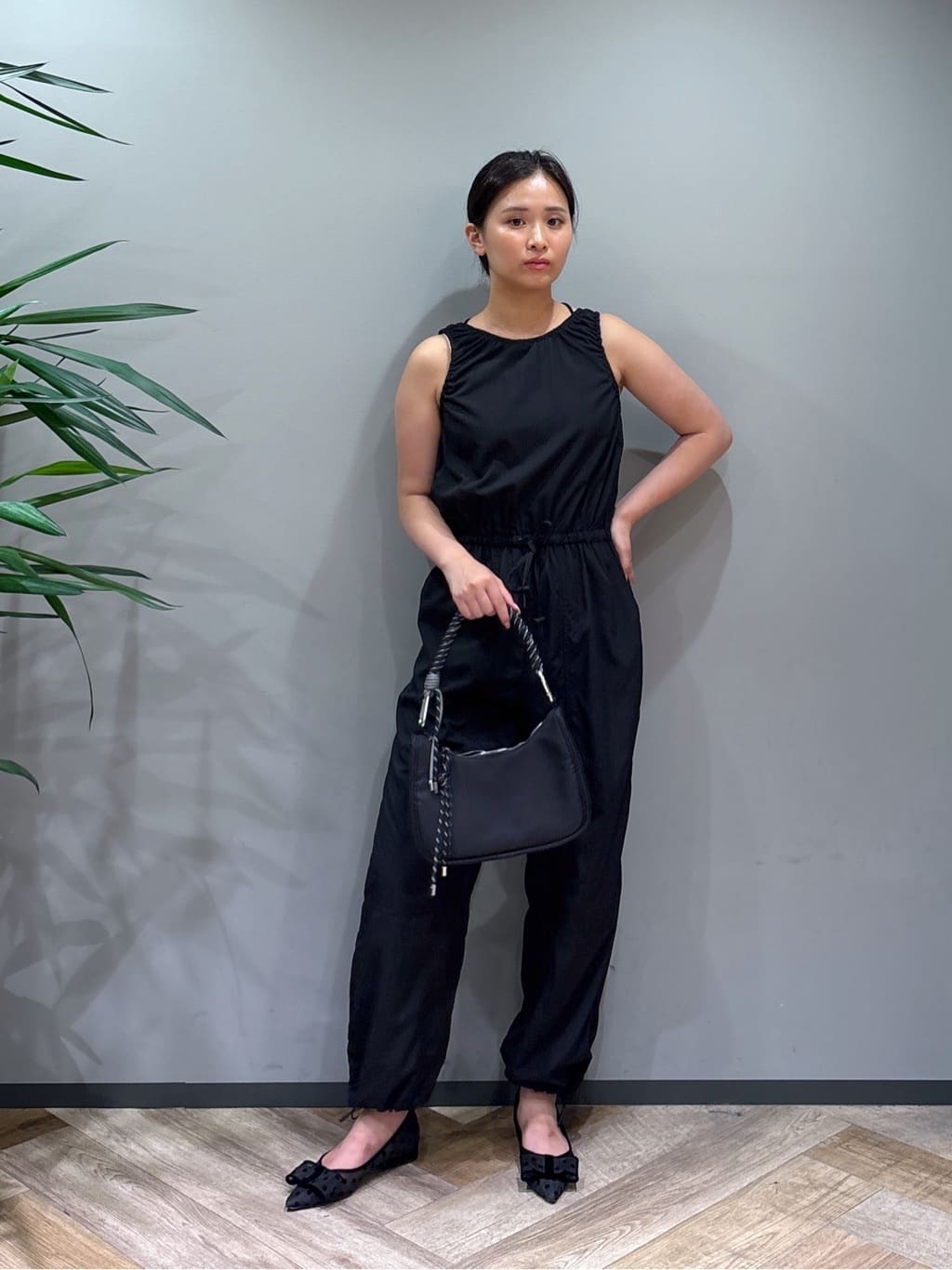 moussy | NYLON GATHER ジャンプスーツ | Rakuten Fashion(楽天