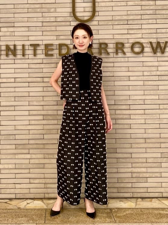 UNITED ARROWS LTD. OUTLET | リボン カットジャガード ワイド パンツ