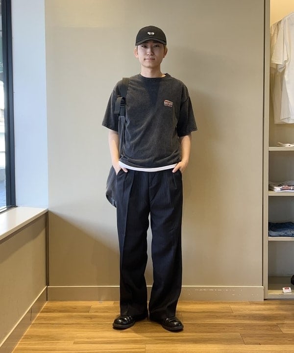 BEAMS HEARTのストライプ 2タック ワイドパンツを使ったコーディネートを紹介します。｜Rakuten Fashion(楽天ファッション／旧楽天ブランドアベニュー)6045235