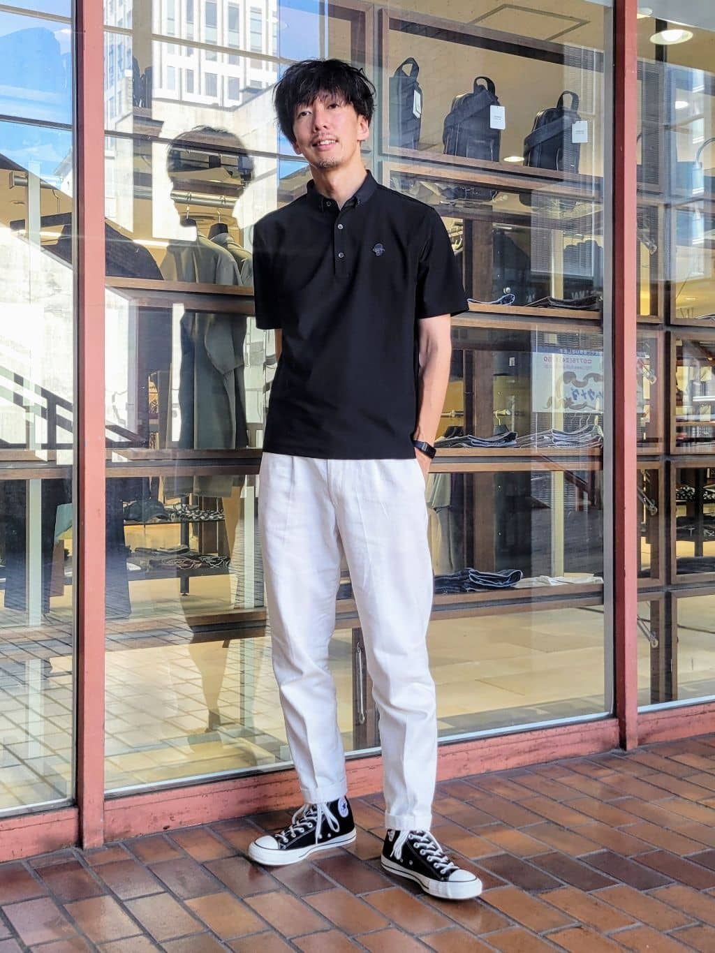 TAKEO KIKUCHIの【COOL CITY WEAR】エアートール ポロシャツ /接触冷感・通気性を使ったコーディネートを紹介します。｜Rakuten Fashion(楽天ファッション／旧楽天ブランドアベニュー)6045777