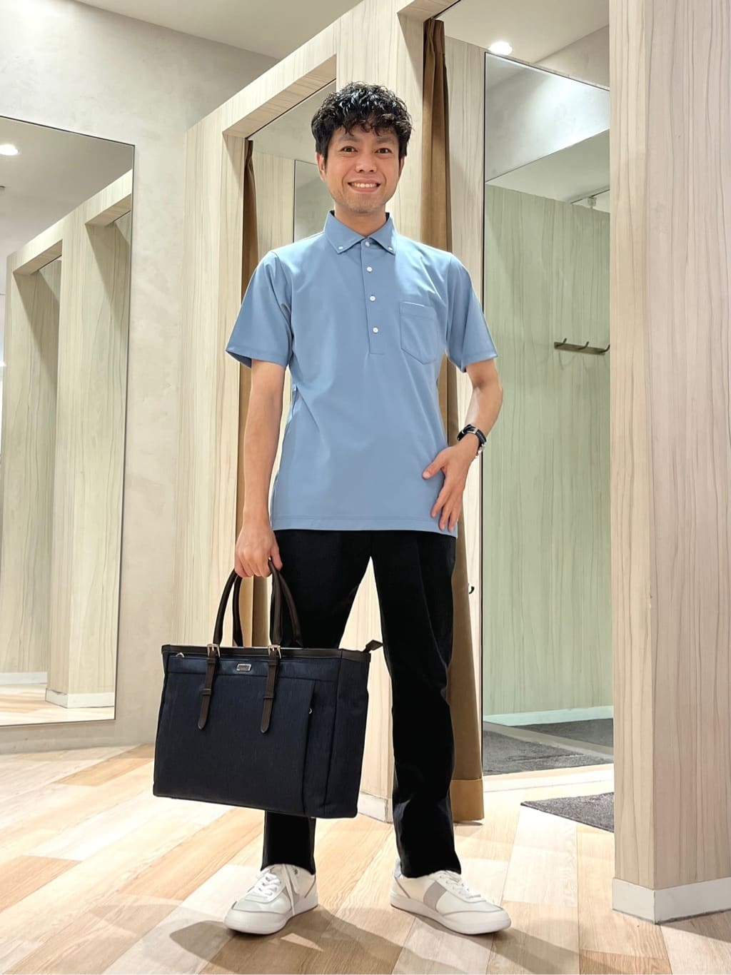 TAKEO KIKUCHIの【接触冷感/ONOFF】ビズ ポロシャツを使ったコーディネートを紹介します。｜Rakuten Fashion(楽天ファッション／旧楽天ブランドアベニュー)6046559