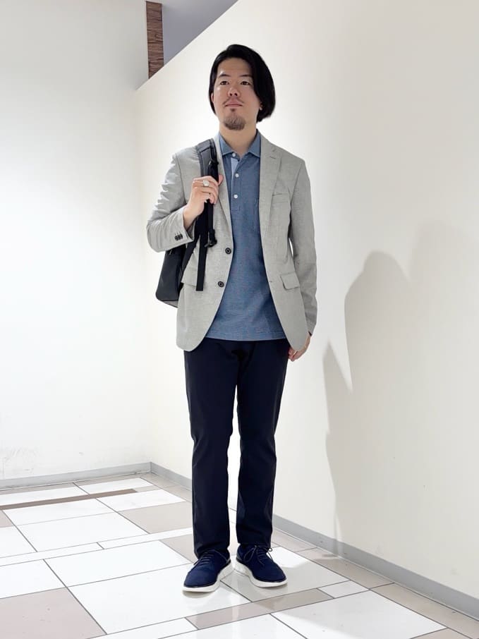 TAKEO KIKUCHIの【抗菌防臭】COOL DOTS(R)ドビープリント ジャケットを使ったコーディネートを紹介します。｜Rakuten Fashion(楽天ファッション／旧楽天ブランドアベニュー)6046985