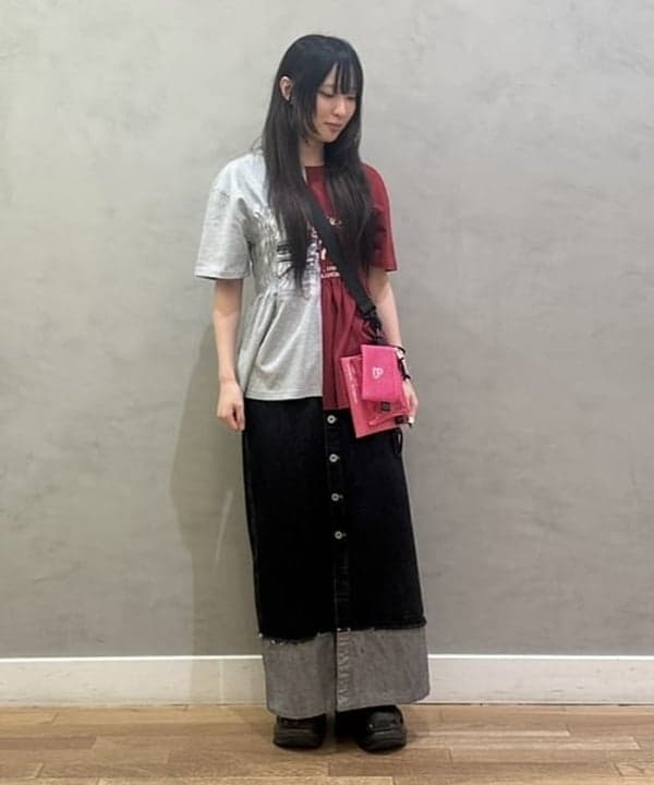 BEAMS HEARTの切り替え シャーリング Tシャツを使ったコーディネートを紹介します。｜Rakuten Fashion(楽天ファッション／旧楽天ブランドアベニュー)6049348