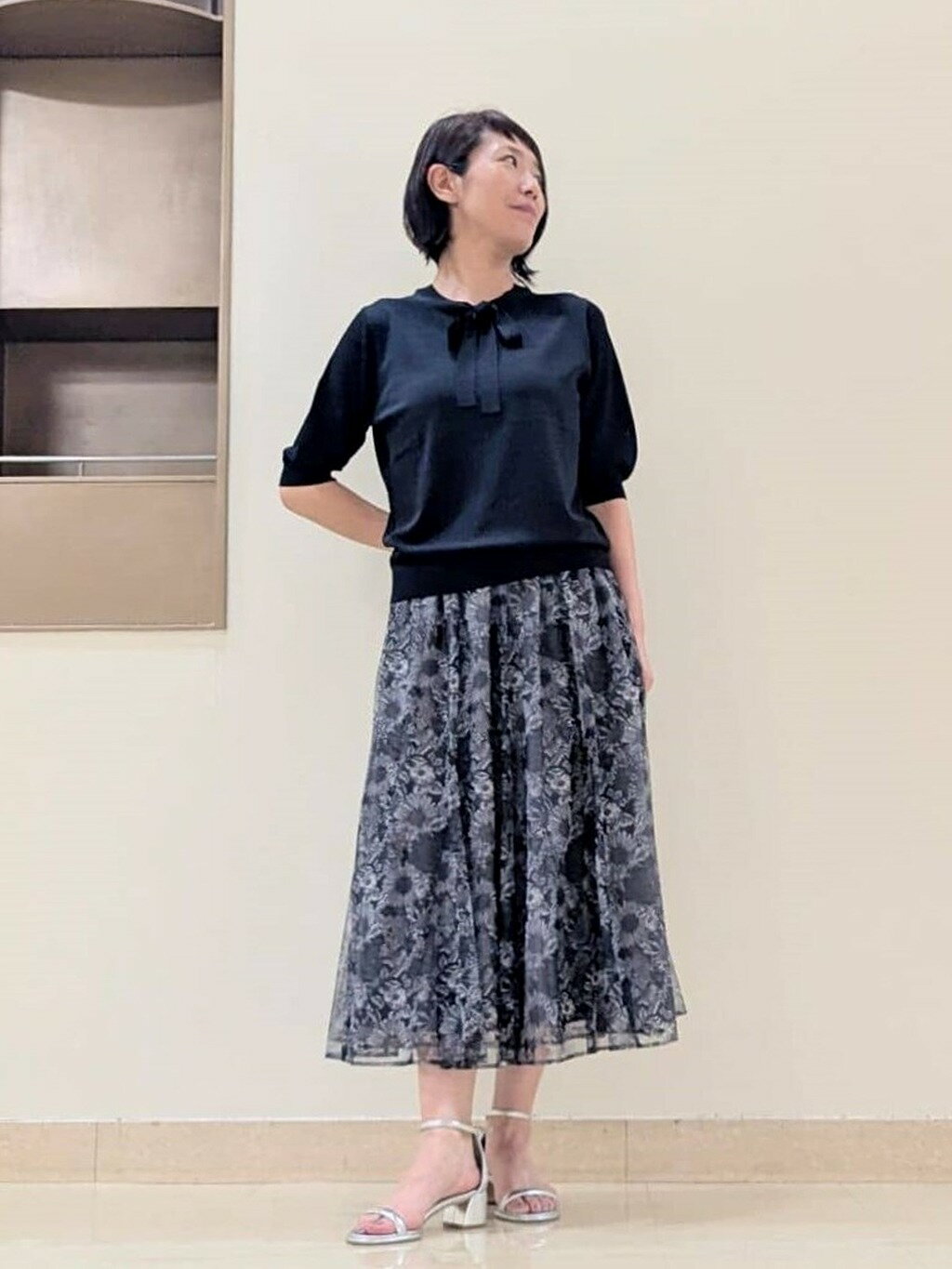 AMACAのバルキーレーヨンボウタイニットを使ったコーディネートを紹介します。｜Rakuten Fashion(楽天ファッション／旧楽天ブランドアベニュー)6054048