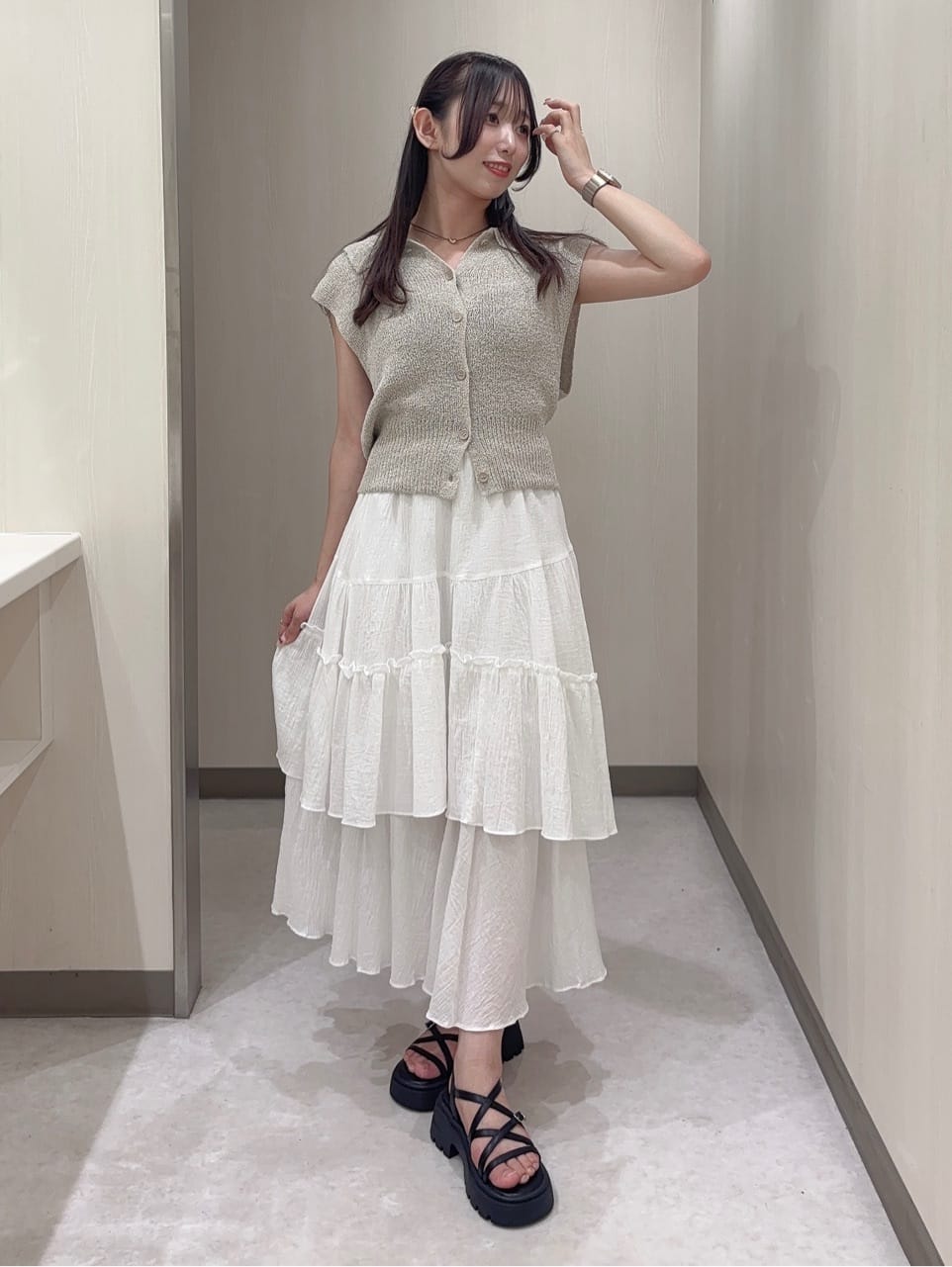 archives | コットン楊柳ティアードスカート | Rakuten Fashion(楽天