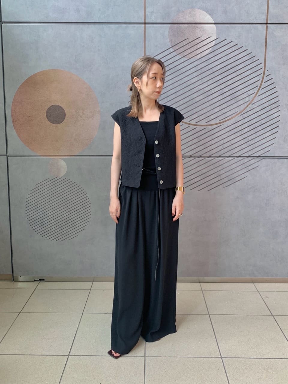 conte　タック イージー テーパードワイドパンツ UNITED ARROWS｜<conte>タック イージー テーパードワイドパンツ