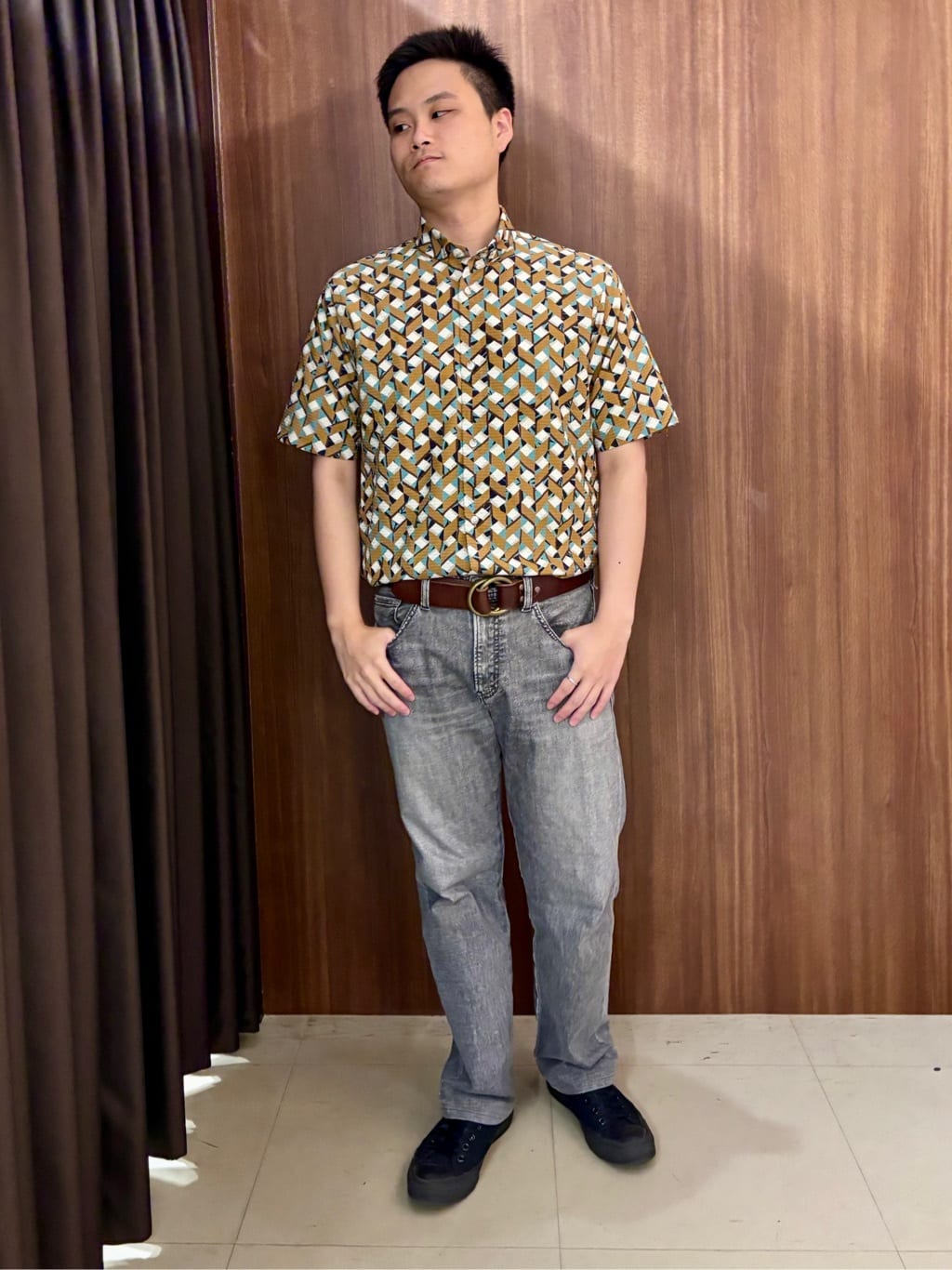 TAKEO KIKUCHIの【COOL CITY WEAR】籠目アート柄 サッカーシャツ /通気性を使ったコーディネートを紹介します。｜Rakuten Fashion(楽天ファッション／旧楽天ブランドアベニュー)6057531