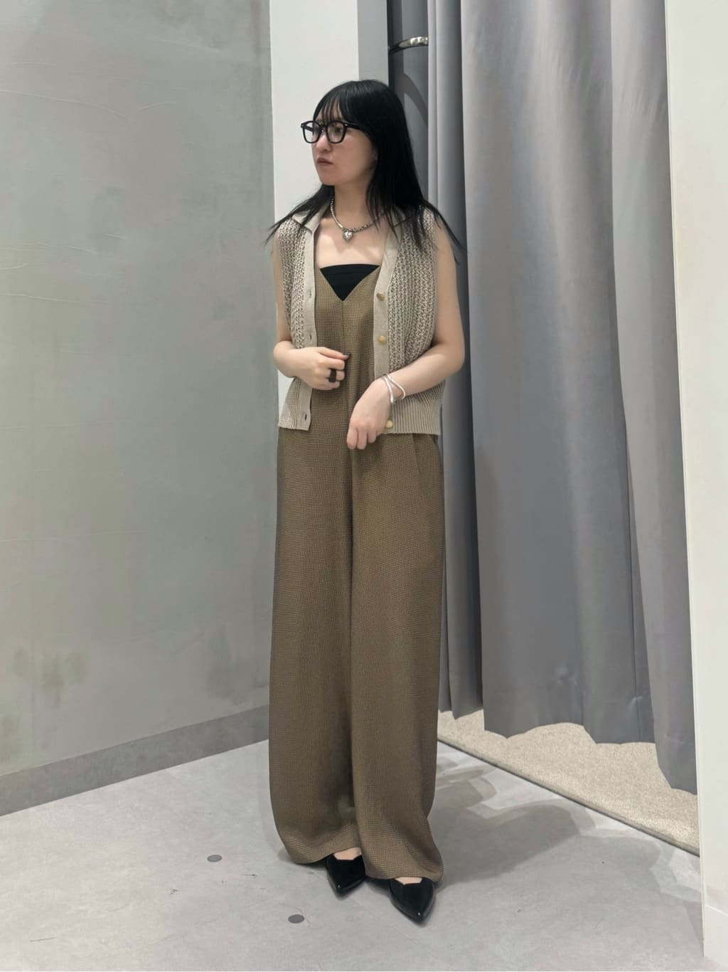 Vinのハウンドトゥースオールインワンを使ったコーディネートを紹介します。｜Rakuten Fashion(楽天ファッション／旧楽天ブランドアベニュー)6057891