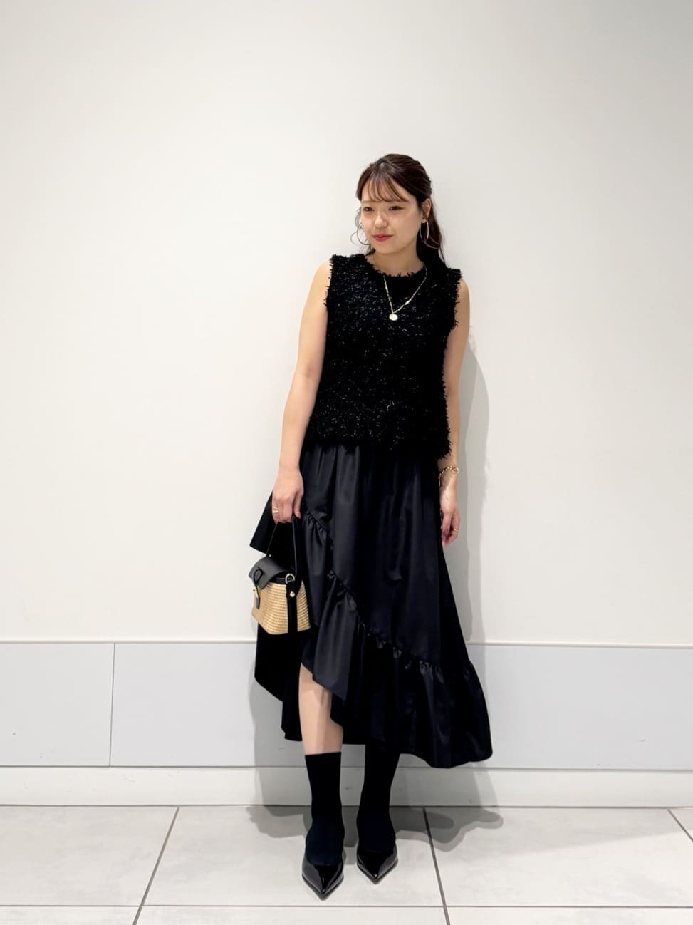 allurevilleの◇ ポインテッドスリングバックストラップパンプスを使ったコーディネートを紹介します。｜Rakuten Fashion(楽天ファッション／旧楽天ブランドアベニュー)6060750