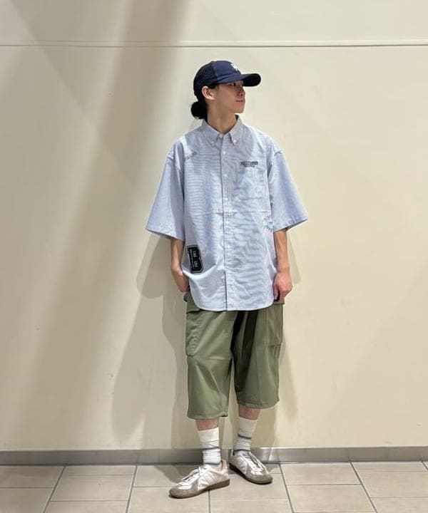 BEAMS HEARTのレタード オックス ビッグ ショートスリーブ シャツを使ったコーディネートを紹介します。｜Rakuten Fashion(楽天ファッション／旧楽天ブランドアベニュー)6060843