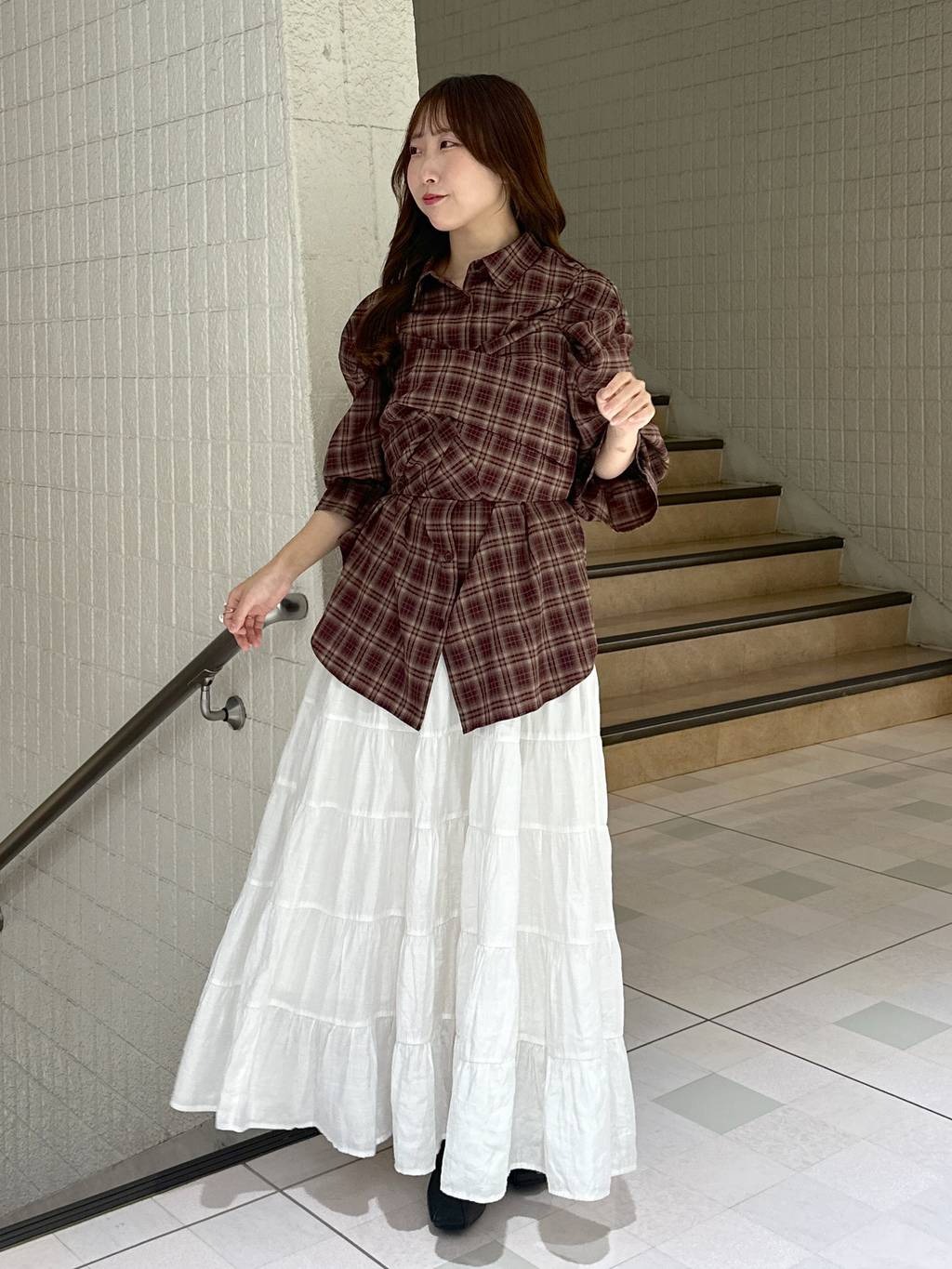 mysty womanのオンブレーチェックキャミSETシャツを使ったコーディネートを紹介します。｜Rakuten Fashion(楽天ファッション／旧楽天ブランドアベニュー)6060947