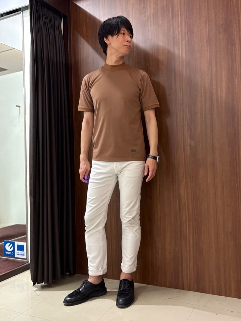 TAKEO KIKUCHIの【COOL CITY WEAR】モックネック プルオーバー /接触冷感を使ったコーディネートを紹介します。｜Rakuten Fashion(楽天ファッション／旧楽天ブランドアベニュー)6063487