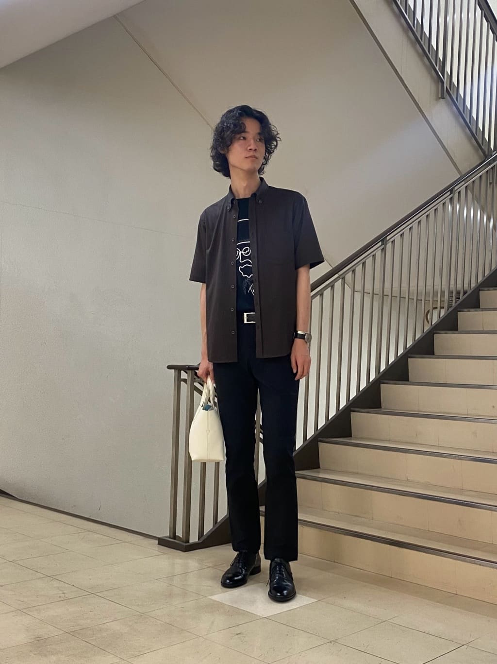 TAKEO KIKUCHIの【COOL CITY WEAR】ストライプジャージ ボタンダウンシャツ /接触冷感を使ったコーディネートを紹介します。｜Rakuten Fashion(楽天ファッション／旧楽天ブランドアベニュー)6075528