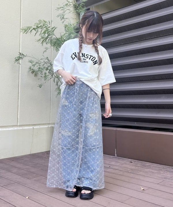BEAMS HEARTのフロッキー カレッジロゴ Tシャツを使ったコーディネートを紹介します。｜Rakuten Fashion(楽天ファッション／旧楽天ブランドアベニュー)6081152