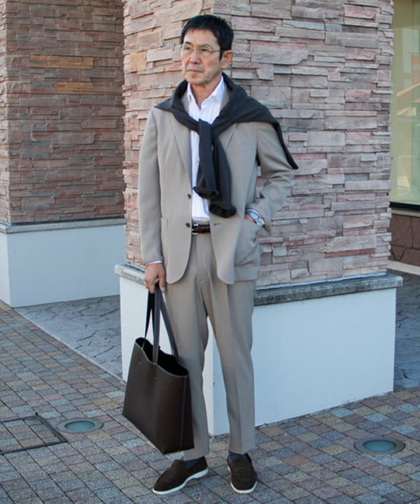 BEAMS HEARTのドライカルゼ 2ボタン ジャケット(S~XL)を使ったコーディネートを紹介します。｜Rakuten Fashion(楽天ファッション／旧楽天ブランドアベニュー)6081412