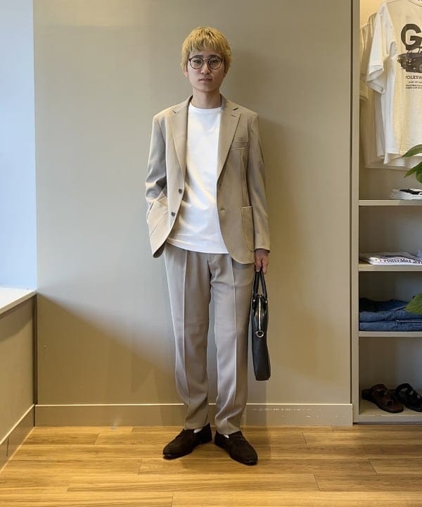 BEAMS HEARTのドライカルゼ 2ボタン ジャケット(S~XL)を使ったコーディネートを紹介します。｜Rakuten Fashion(楽天ファッション／旧楽天ブランドアベニュー)6081481